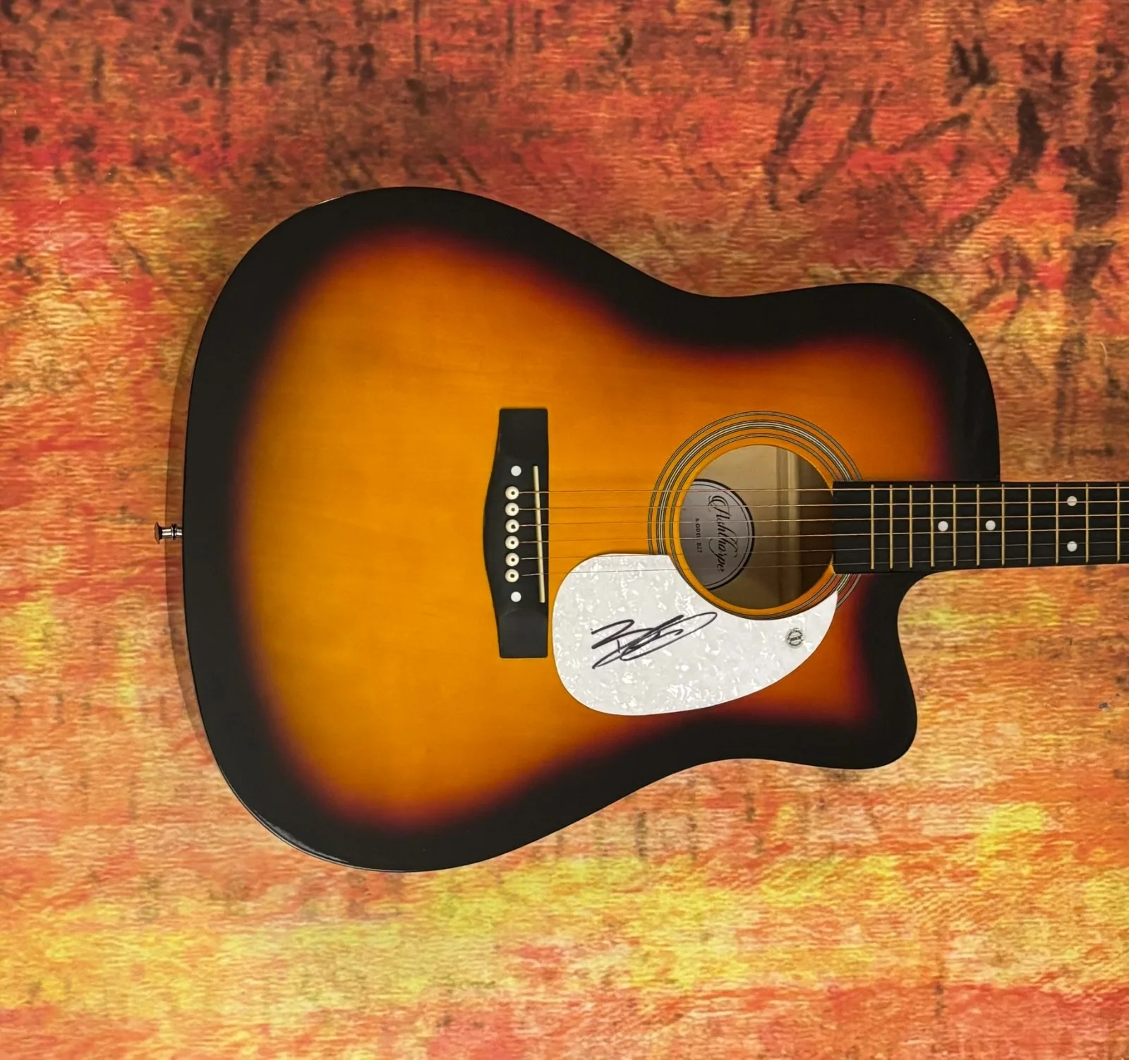 GFA Bottoms Up Star * BRANTLEY GILBERT * Signed 41" Acoustic Guitar COA, image 4