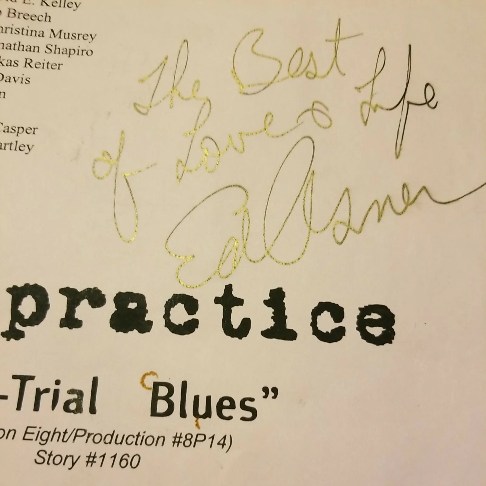 Ed Asner — Original Signed Ed Asner RIP "The Practice" Draft Script JSA COA Authenticated, image 2