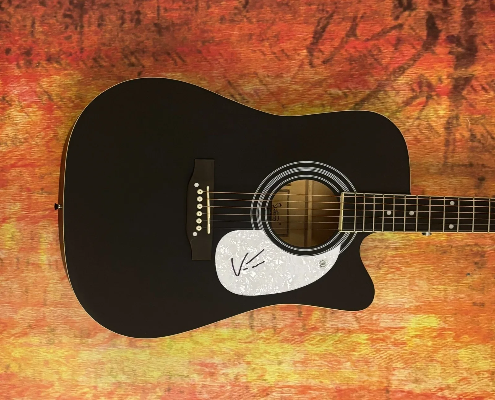 GFA Hell is a Dance Floor Star * VINCENT MASON * Signed 41" Acoustic Guitar COA, изображение 2