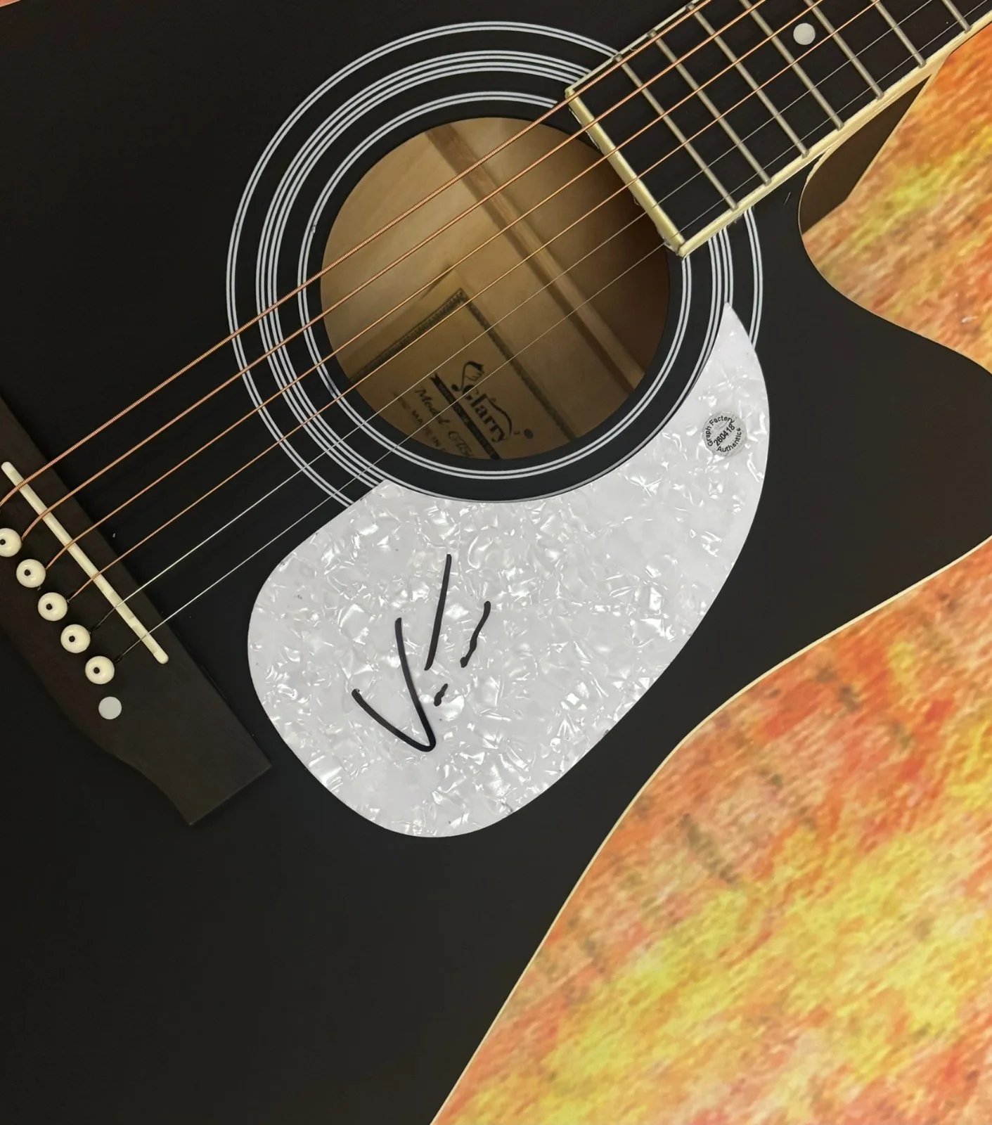 GFA Hell is a Dance Floor Star * VINCENT MASON * Signed 41" Acoustic Guitar COA, изображение 5