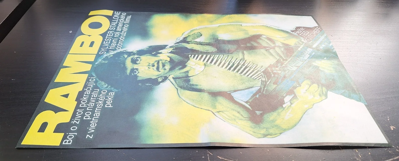 RAMBO I - FIRST BLOOD, SYLVESTER STALLONE, ORIGINAL A3 CZECH MOVIE POSTER, WEBER, image 2