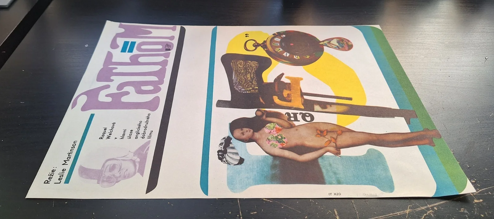 FATHOM, RAQUEL WELCH, ORIGINAL A3 CZECH MOVIE POSTER, STANISLAV VAJCE, изображение 2
