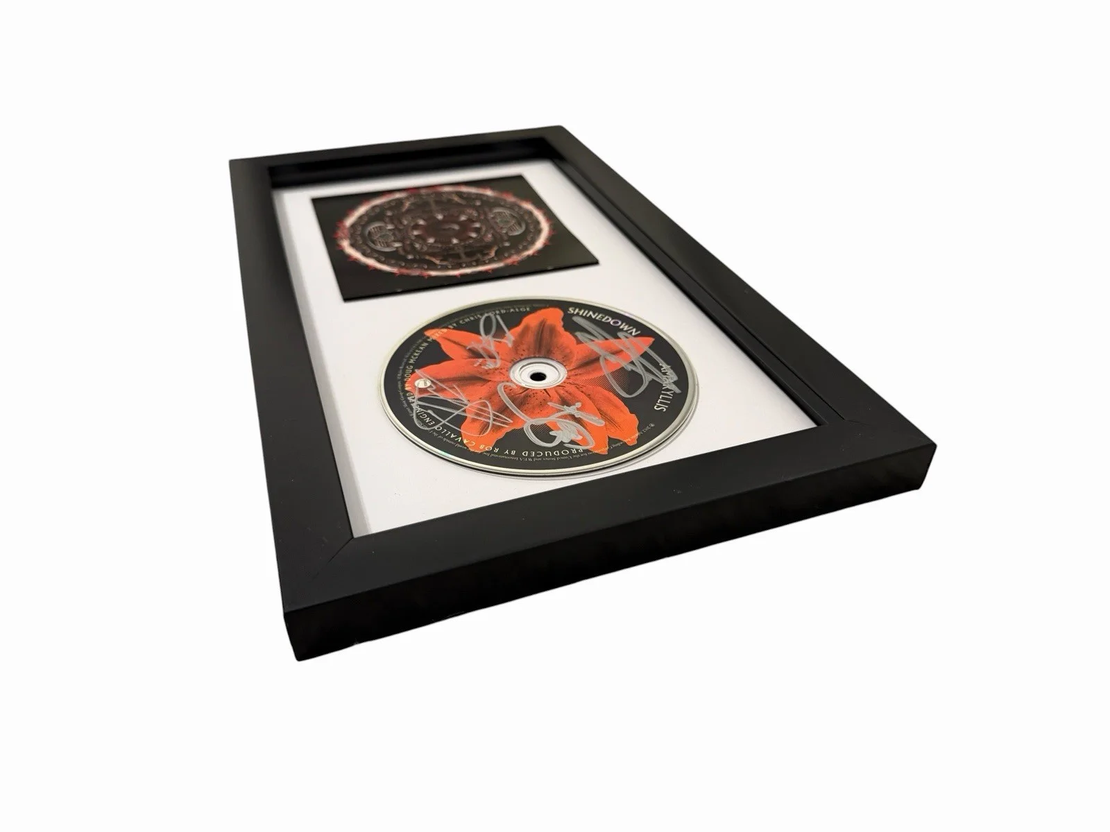 SHINEDOWN BAND SIGNED AUTOGRAPH x4 AMARYLLIS FRAMED & MATTED CD BRENT SMITH +3, изображение 3