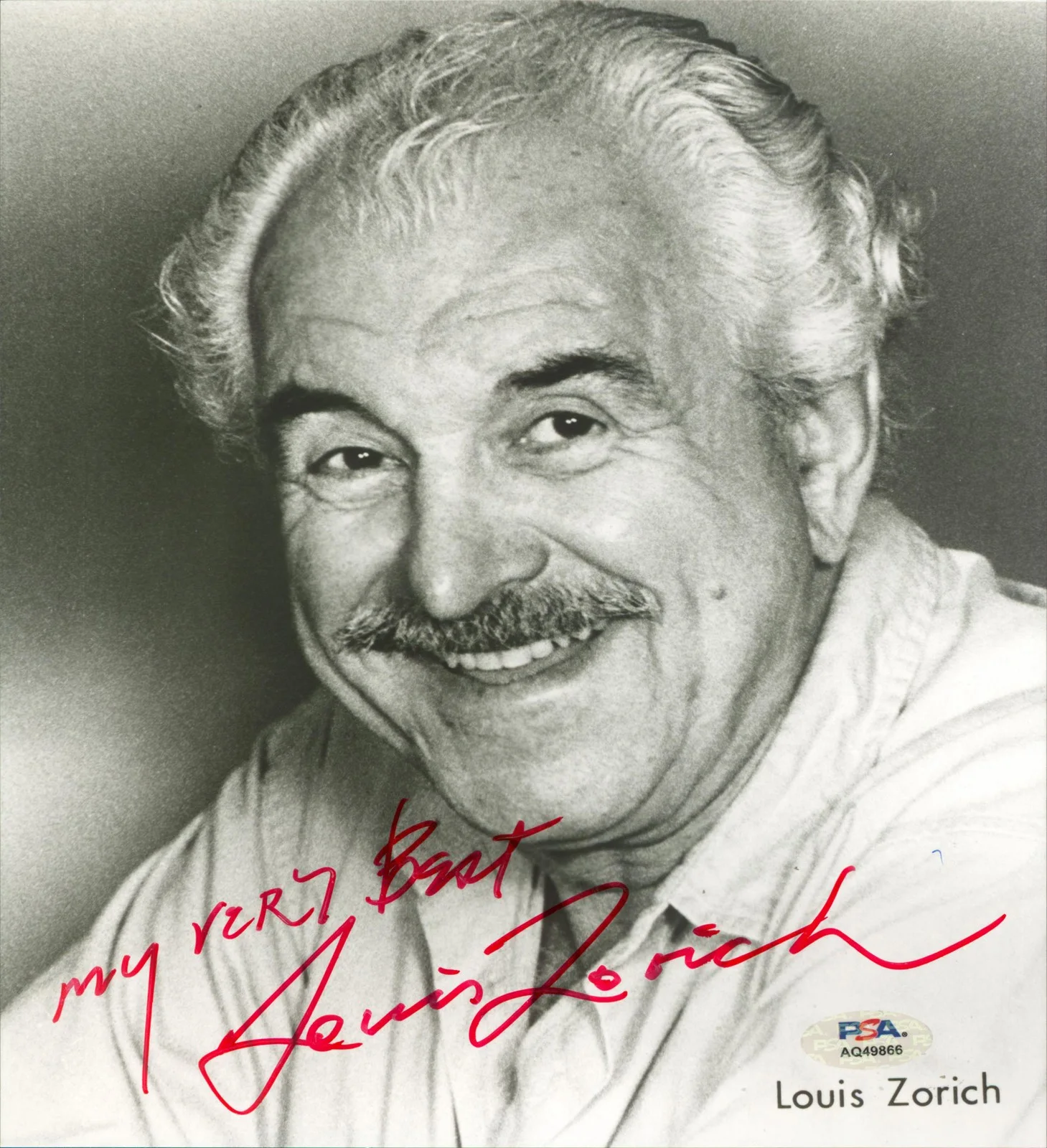 Louis Zorich — Louis Zorich Mad About You "My Very Best" Signed 8x10 Photo PSA/DNA #AQ49866