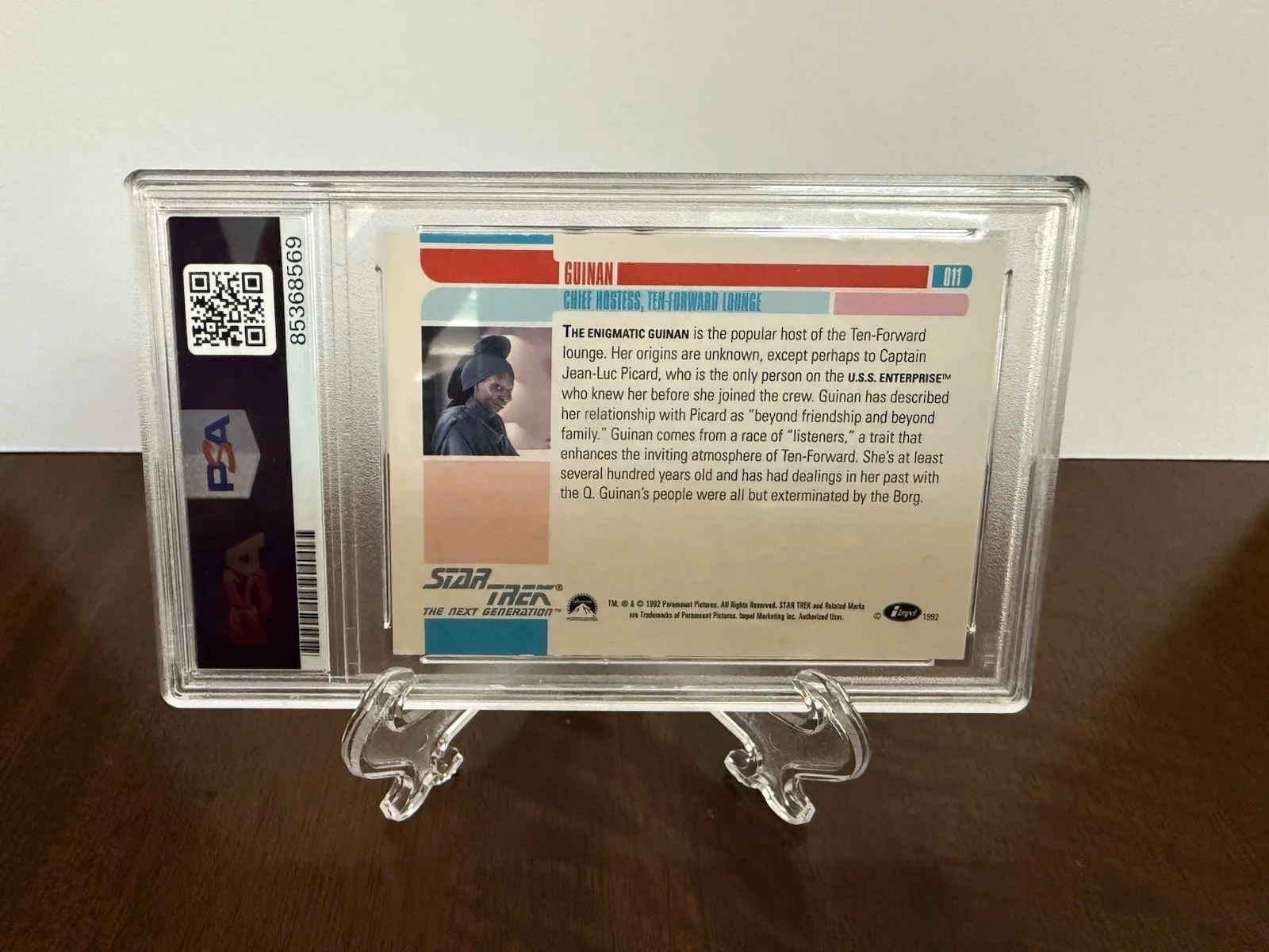 Whoopi Goldberg Rare FULL SIGNATURE Autographed Star Trek:TNG Signed Card PSA, изображение 2