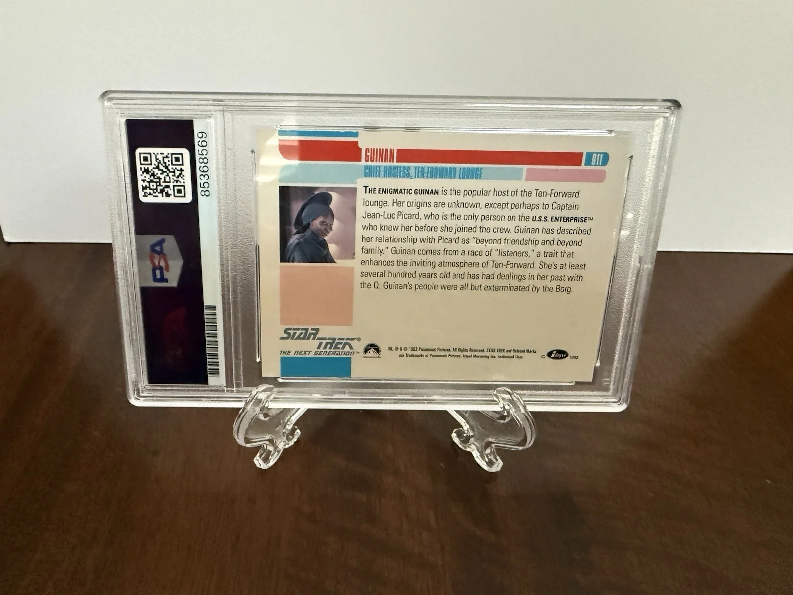 Whoopi Goldberg Rare FULL SIGNATURE Autographed Star Trek:TNG Signed Card PSA, изображение 4