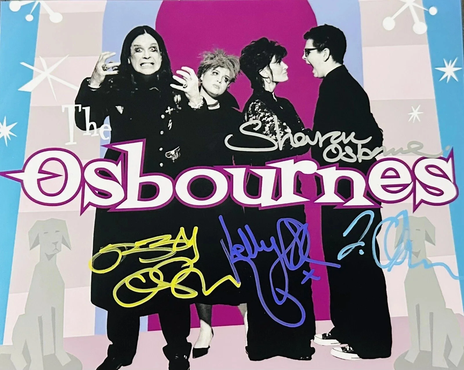 THE OSBOURNES CAST — 2002 THE OSBOURNES TV SHOW CAST 8.5X11 SIGNED PHOTO AUTOGRAPH POSTER REPRINT, изображение 5