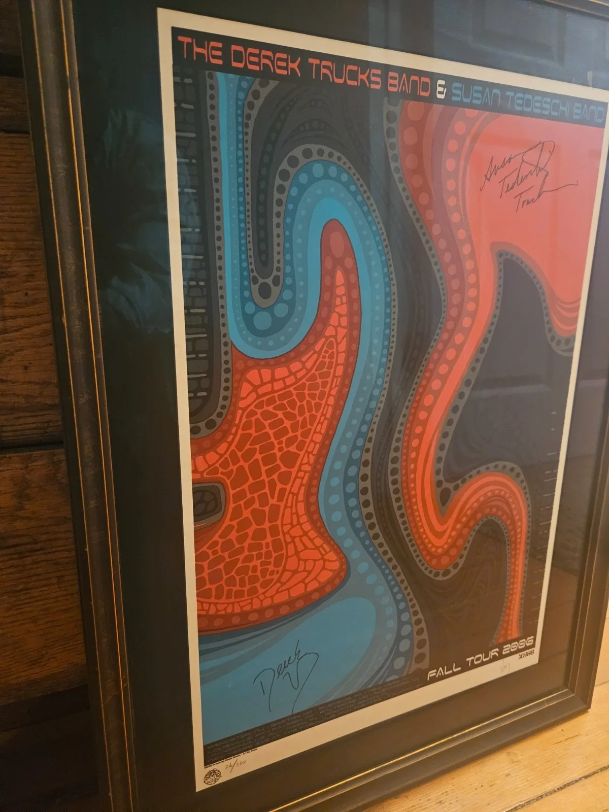 Derek Trucks Band & Susan Tedeschi Band Fall Signed 2006 Tour Poster — Jeff Wood, image 3