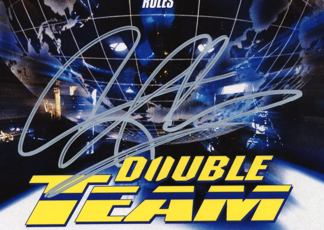 Dennis Rodman Chicago Bulls Double Team Autographed Signed Photo Schwartz 29560, image 2