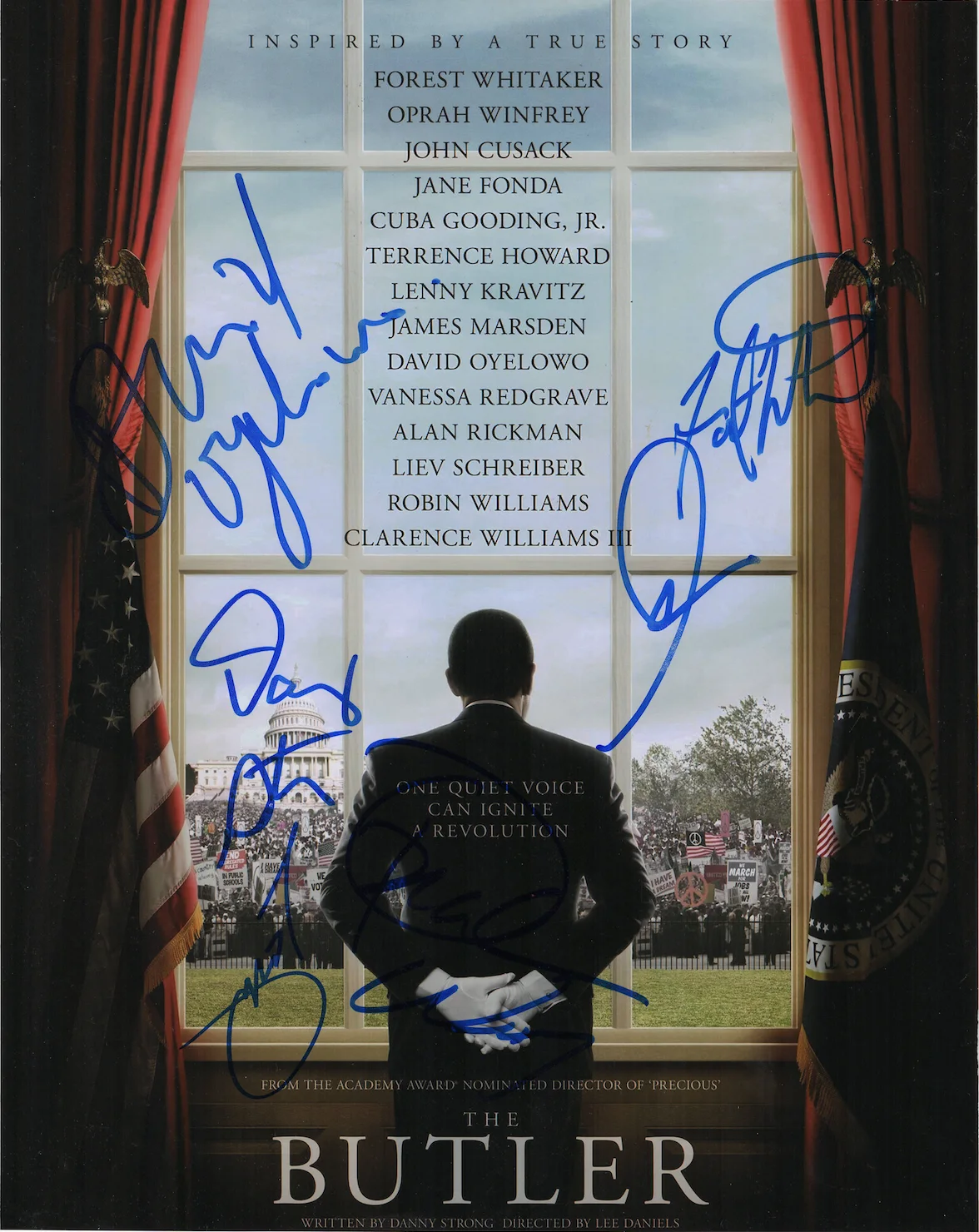 Forest Whitaker — The Butler Cast Forest Whitaker Autographed Signed 11x14 Photo Poster COA 2889