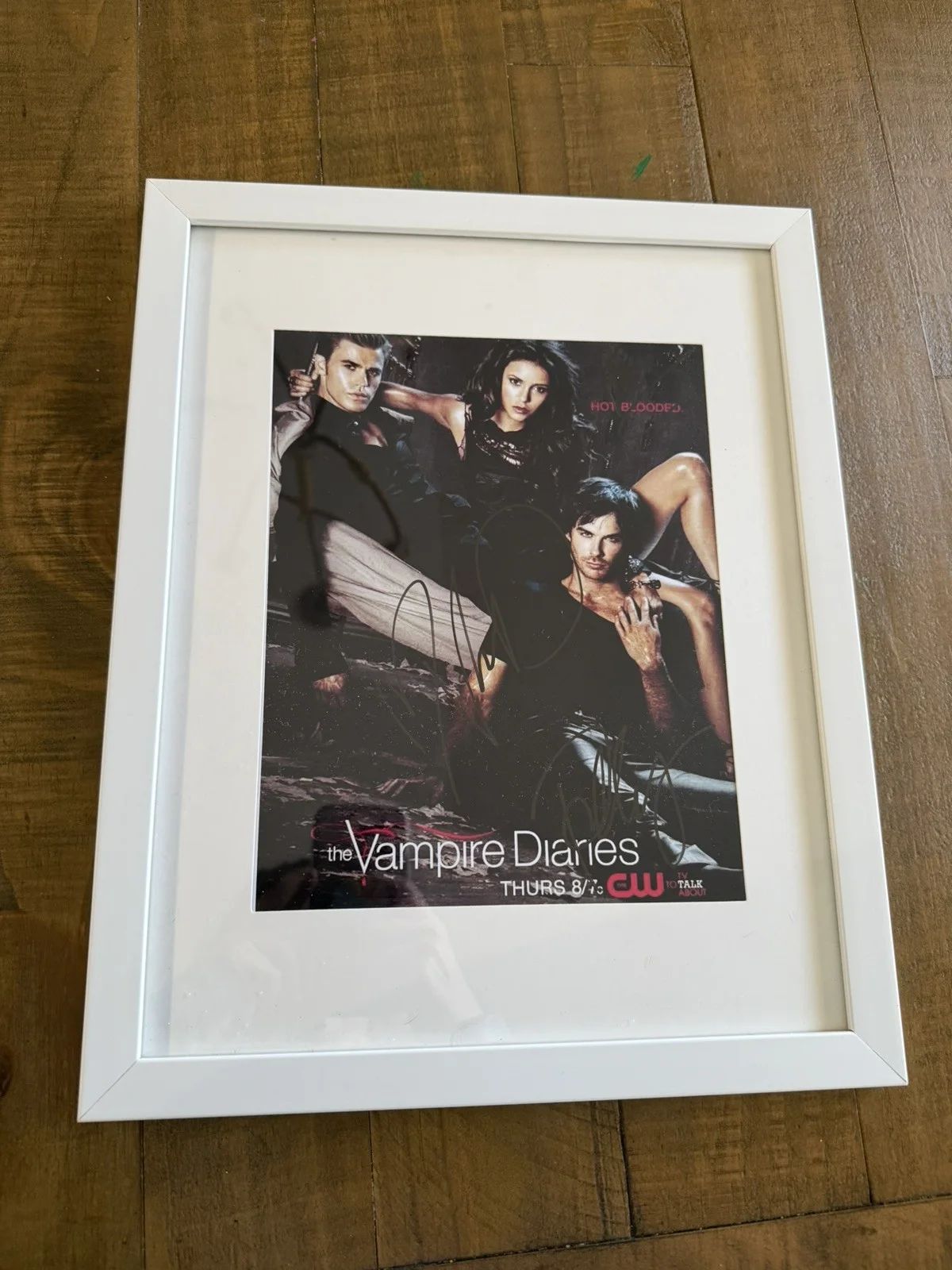 Nina Dobrev, Ian Sumerhalder, Paul Wesley — Ian Somerhalder, Nina Dobrev and Paul Wesley Autographed 8x10 Vampire Diaries, изображение 2