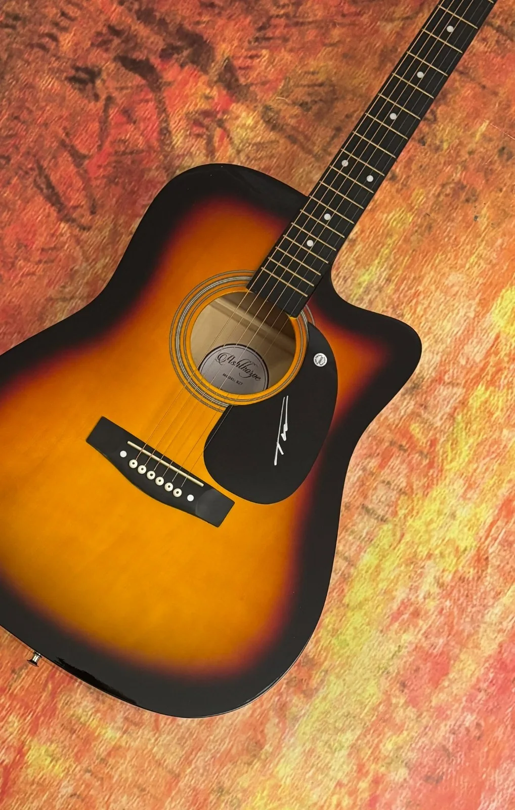 GFA Wind Up Misson' You * TUCKER WETMORE * Signed 41" Acoustic Guitar COA, image 3