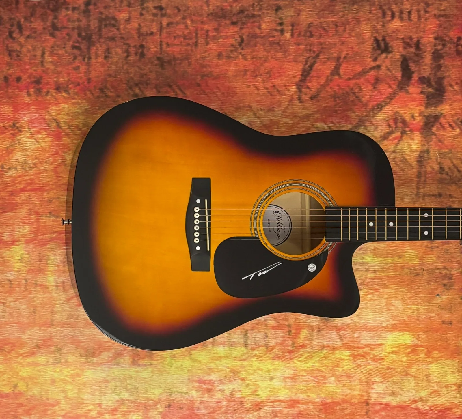 GFA Wind Up Misson' You * TUCKER WETMORE * Signed 41" Acoustic Guitar COA, image 4