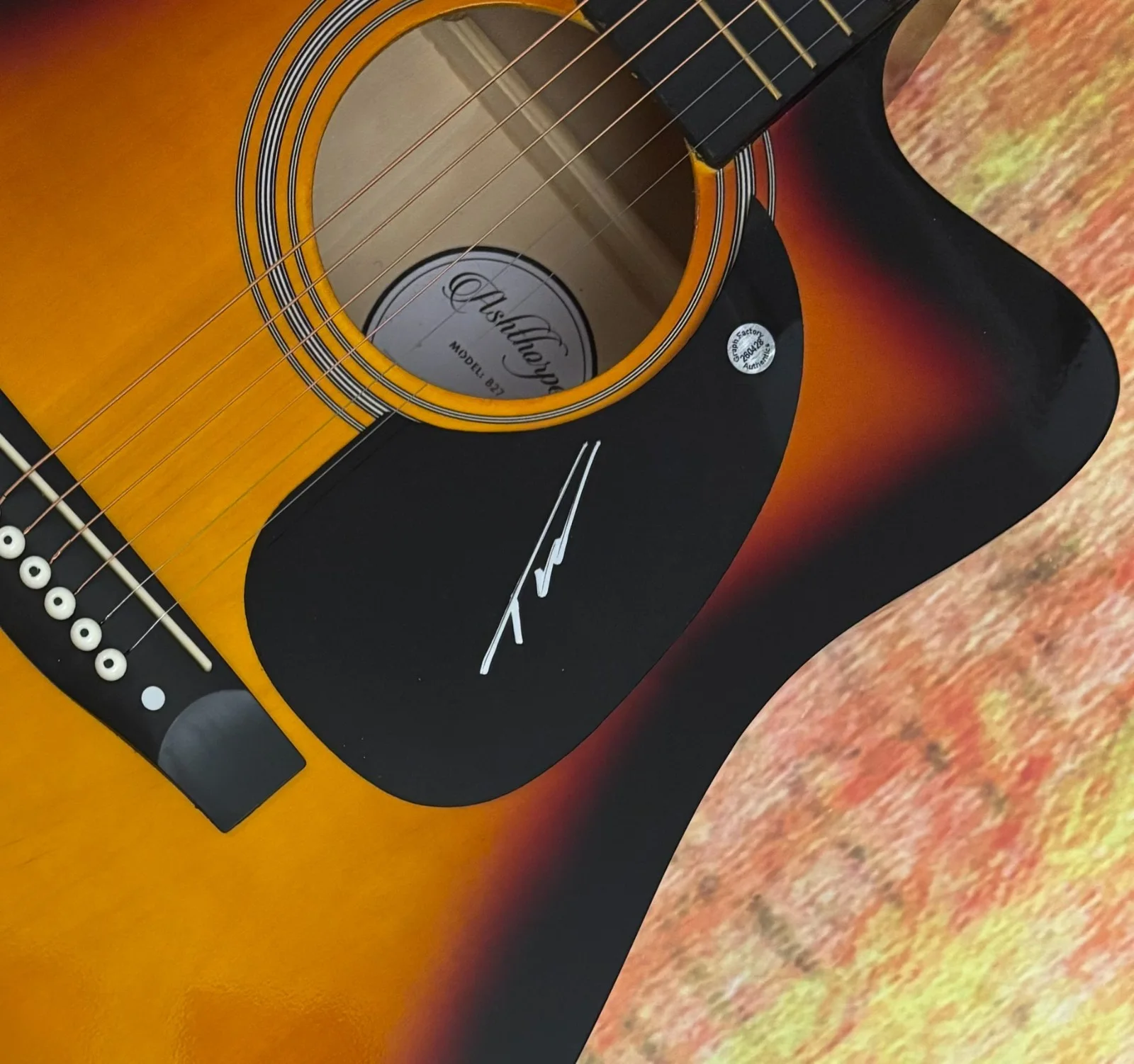 GFA Wind Up Misson' You * TUCKER WETMORE * Signed 41" Acoustic Guitar COA, image 5