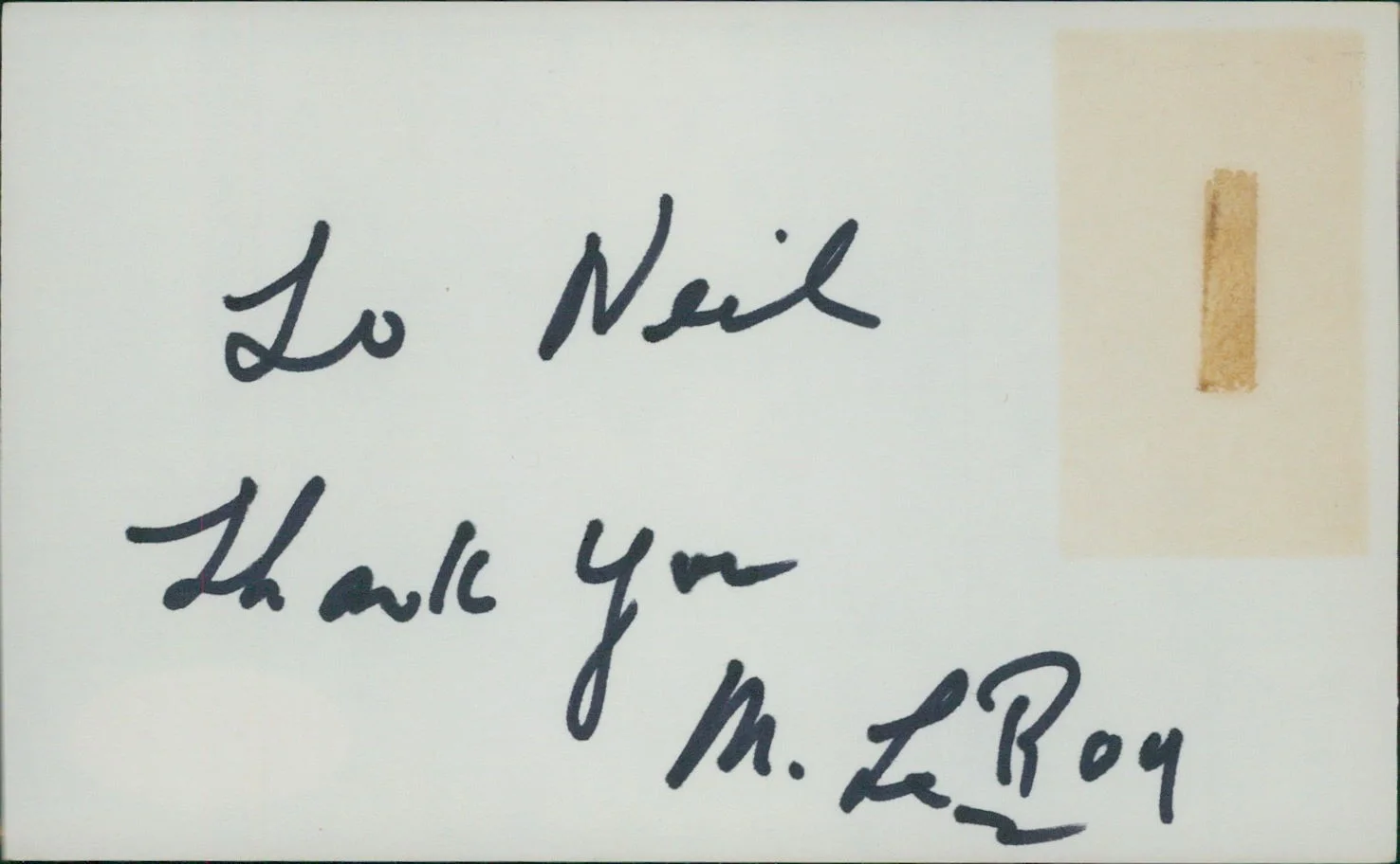 Mervyn LeRoy — Mervyn LeRoy Director Producer Signed 3x5 Index Card JSA Authentic Personalized