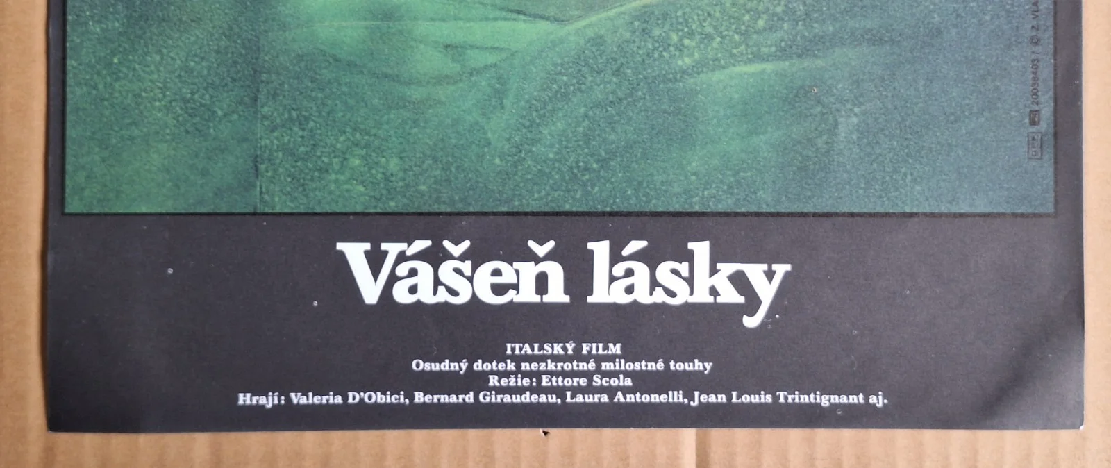 PASSION OF LOVE 1981, ORIGINAL A3 CZECH MOVIE POSTER, ZDENEK VLACH, изображение 2