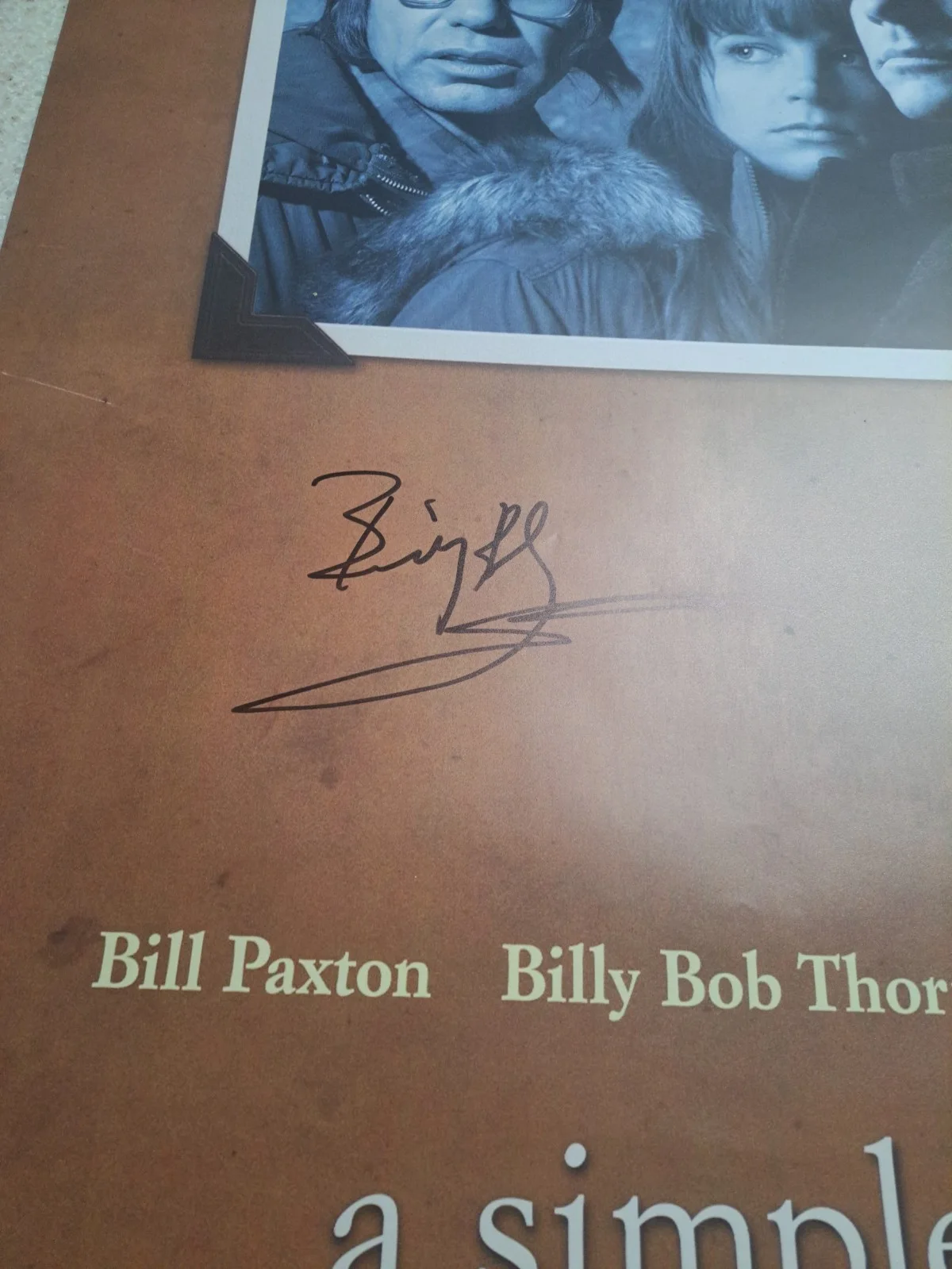 Billy Bob Thornton — BILLY BOB THORNTON SIGNED "A SIMPLE PLAN" MOVIE POSTER 27x40 JSA COA, image 2