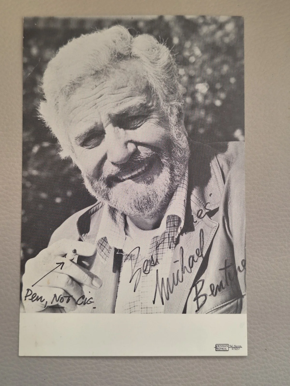 VINT PROMO PHOTOGRAPH HAND SIGNED AUTOGRAPH MICHAEL BENTINE ACTOR COMEDIAN/ACTOR, image 2