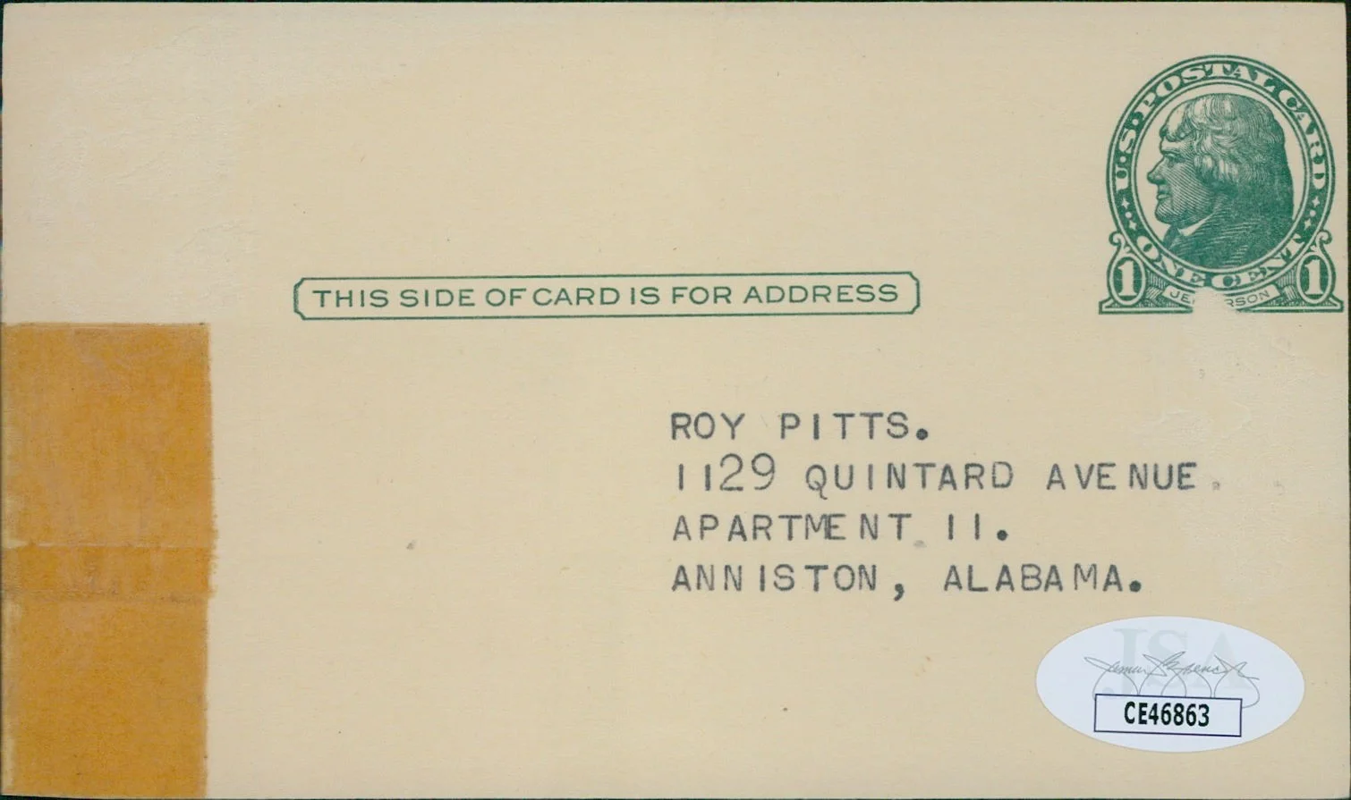 Harry James Big Band Leader Signed 3x5 Index Card JSA Authenticated, image 2