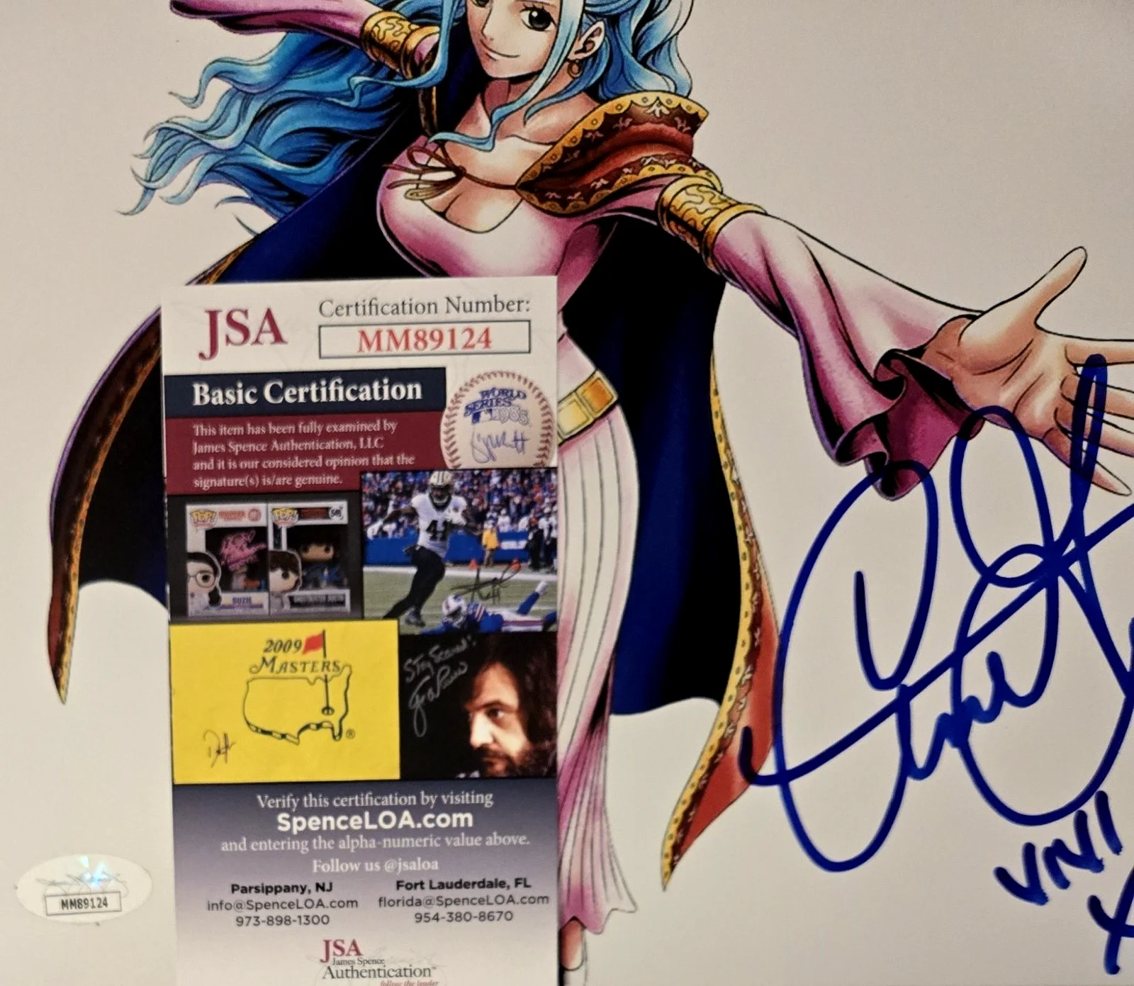 Caitlin Glass — Caitlin Glass Signed Photo One Piece Autograph Vivi 8x10 Anime JSA COA 24, изображение 2