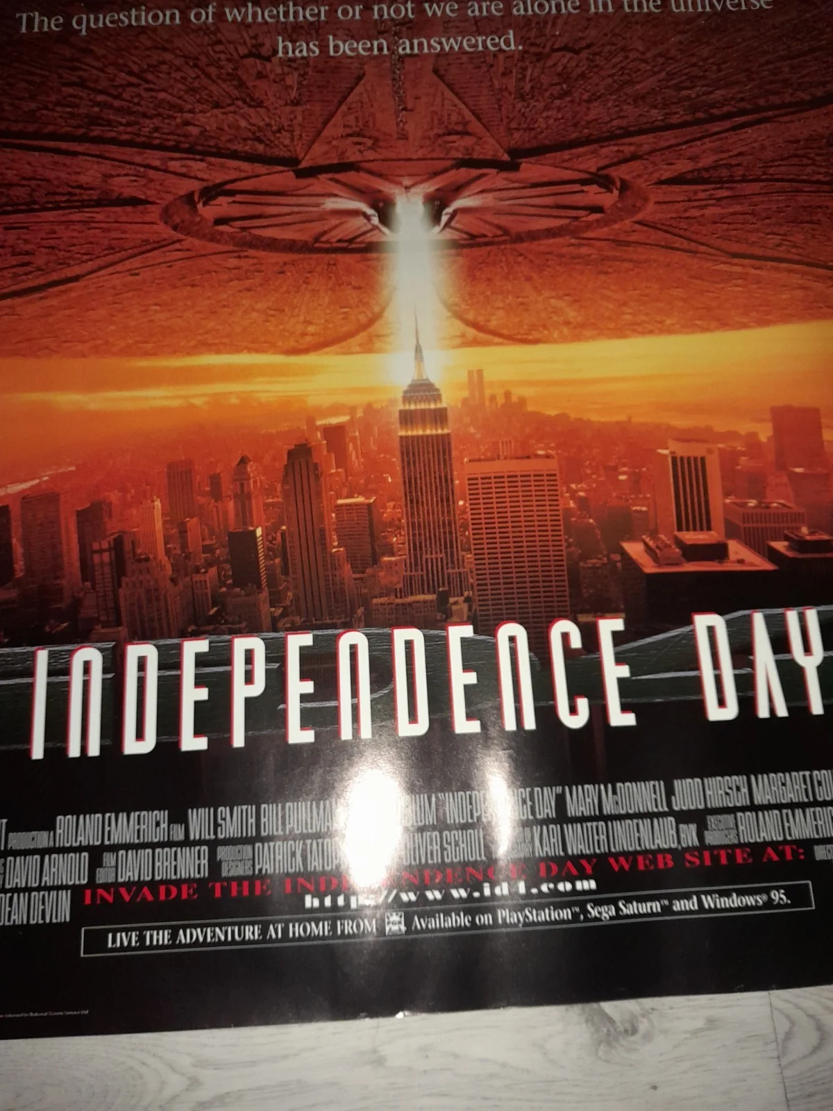 INDEPENDENCE DAY (1996) RARE ROLLED original main UK quad poster 40" x 30", изображение 4
