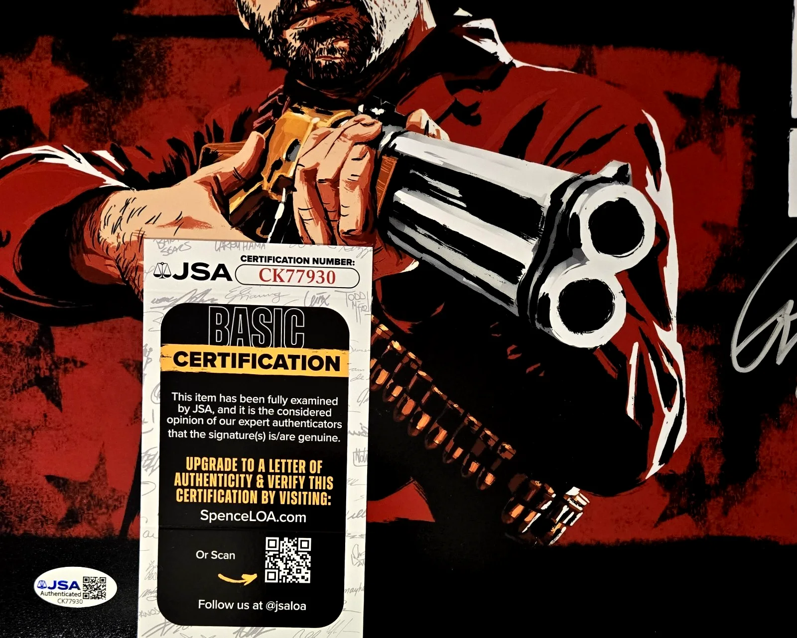 Roger Clark — Arthur Morgan Signed Photo Red Dead Redemption Roger Clark 11x17 JSA COA 930, image 2