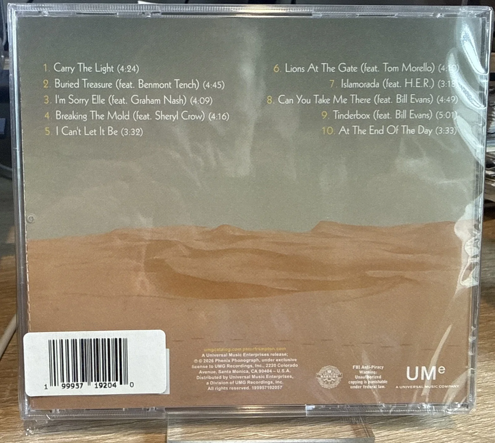 Peter Frampton: "Carry The Light" Limited Signed CD Insert, image 3