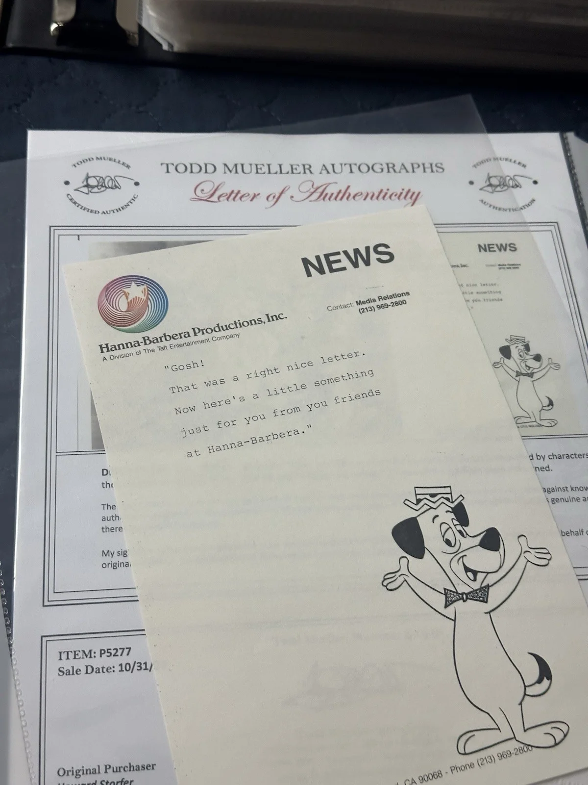 Bill Hanna — Bill Hanna Signed 8x10 - JSA - Hanna Barbara Cartoon Creator, image 3