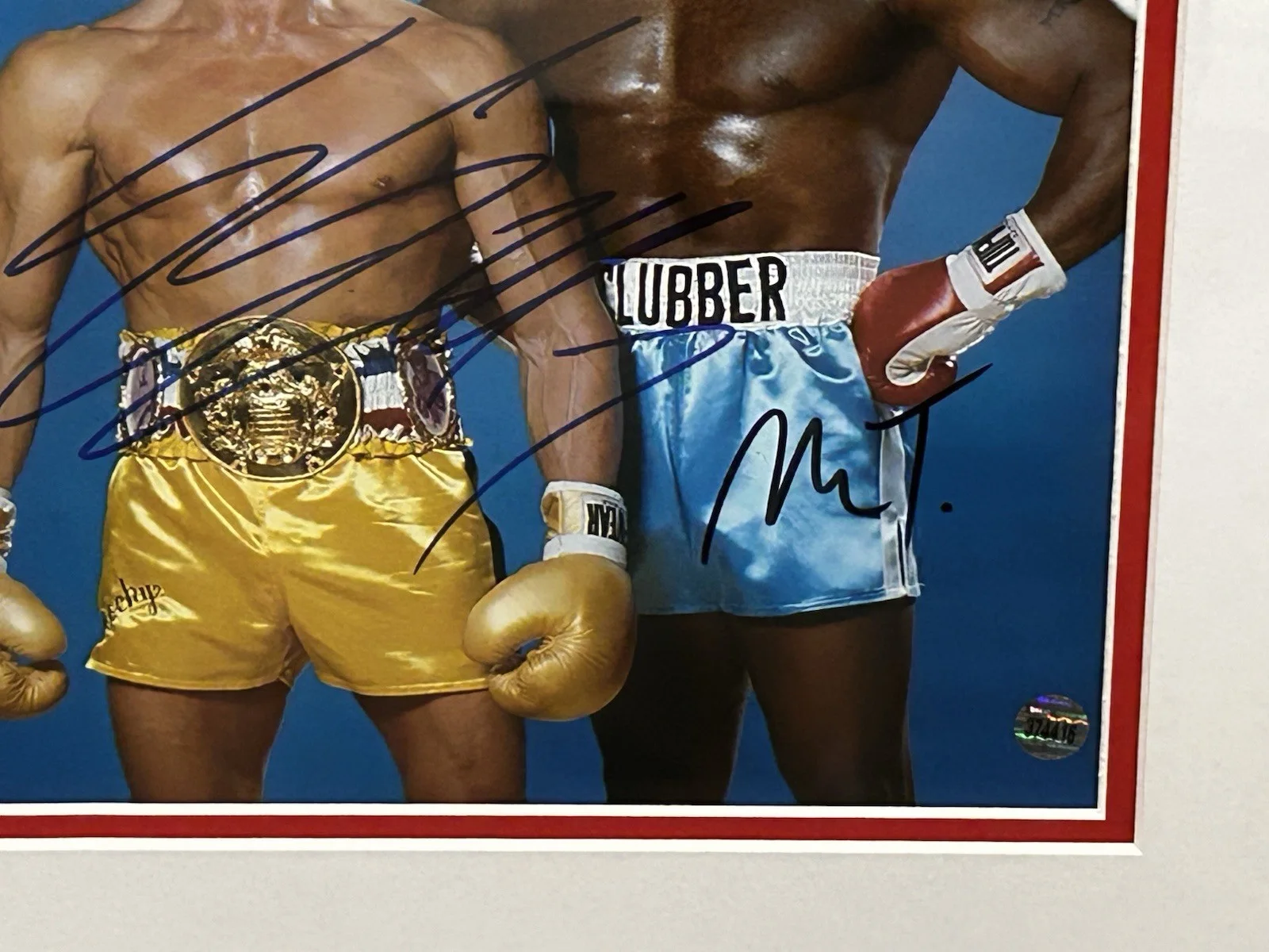 sylvester stallone signed and co-signed by mr t, image 2