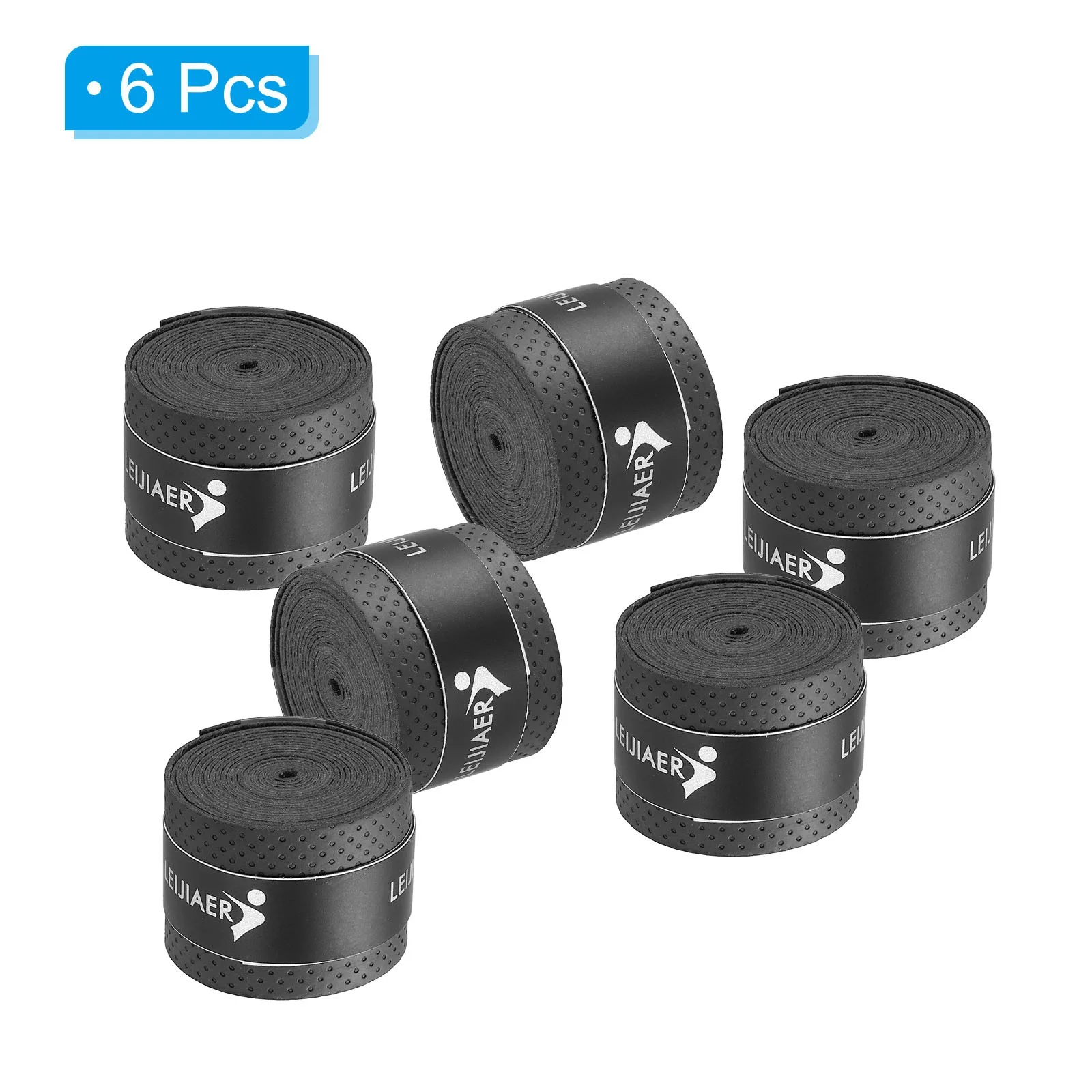 6Pcs Drum Stick Tape Drumstick Grips Drumstick Wrap Anti Slip 1" 3.3ft Black, изображение 3