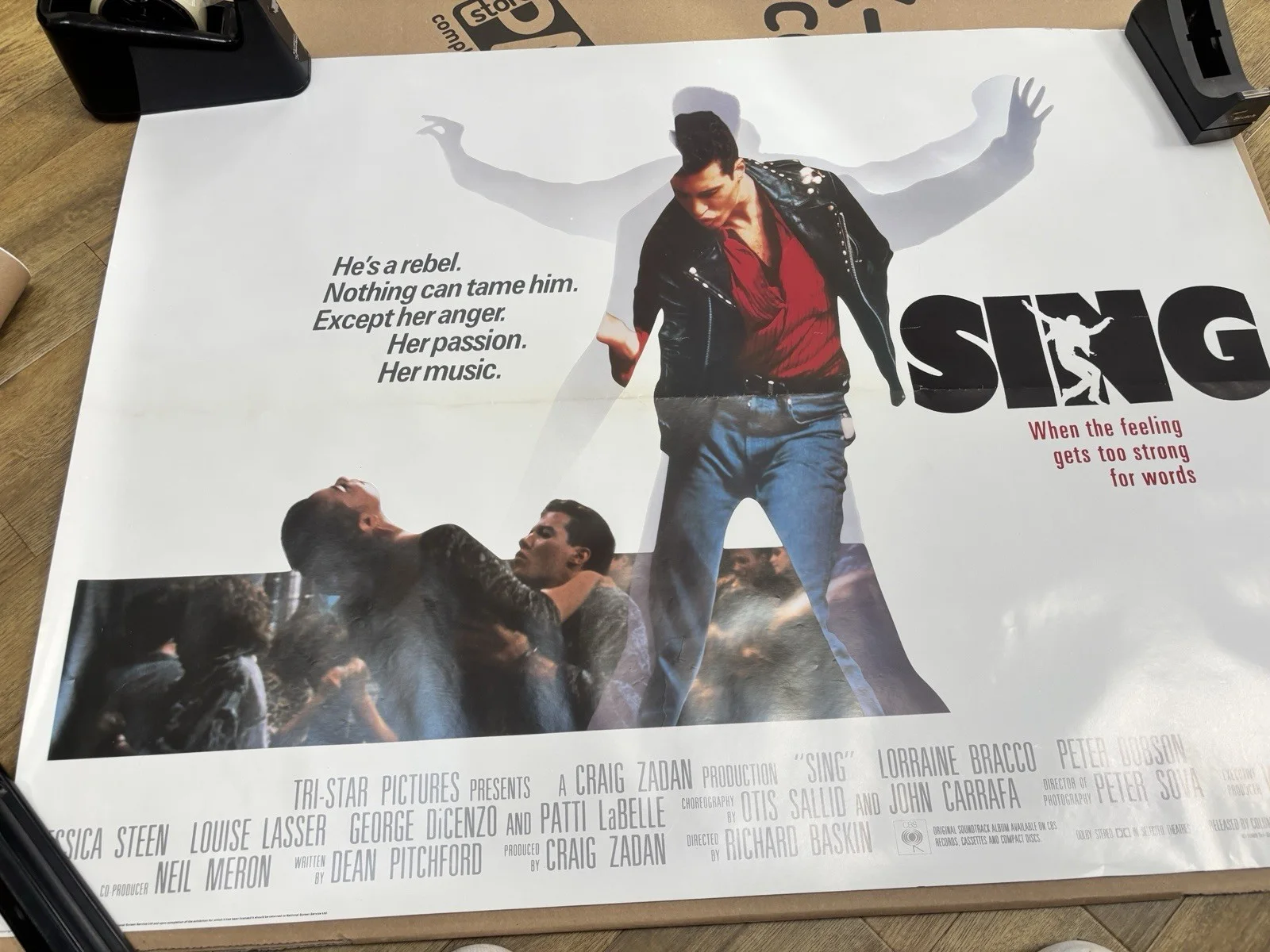 Sing Rare & Original Quad Film Cinema Movie Poster Lorraine Bracco, Peter Dobson, изображение 2