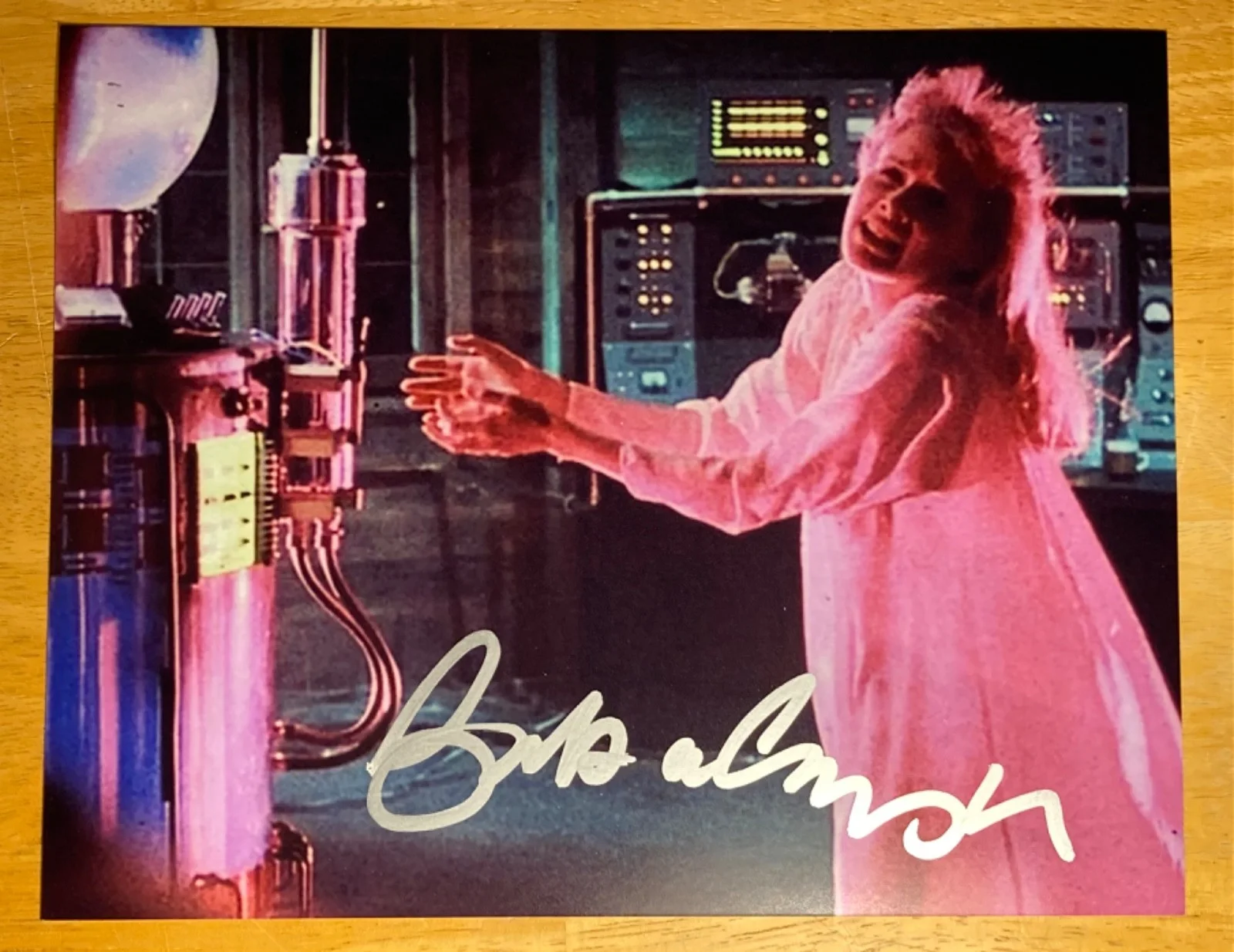 Hand SIGNED Barbara Crampton 10x8 Photo Re-Animator - Lovecraft Based CULT Film, image 2