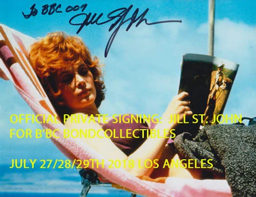 JILL ST JOHN 007 JAMES BOND OFFICIAL b'bC PRIVATE SIGNING AUTOGRAPH RARITY!, изображение 2