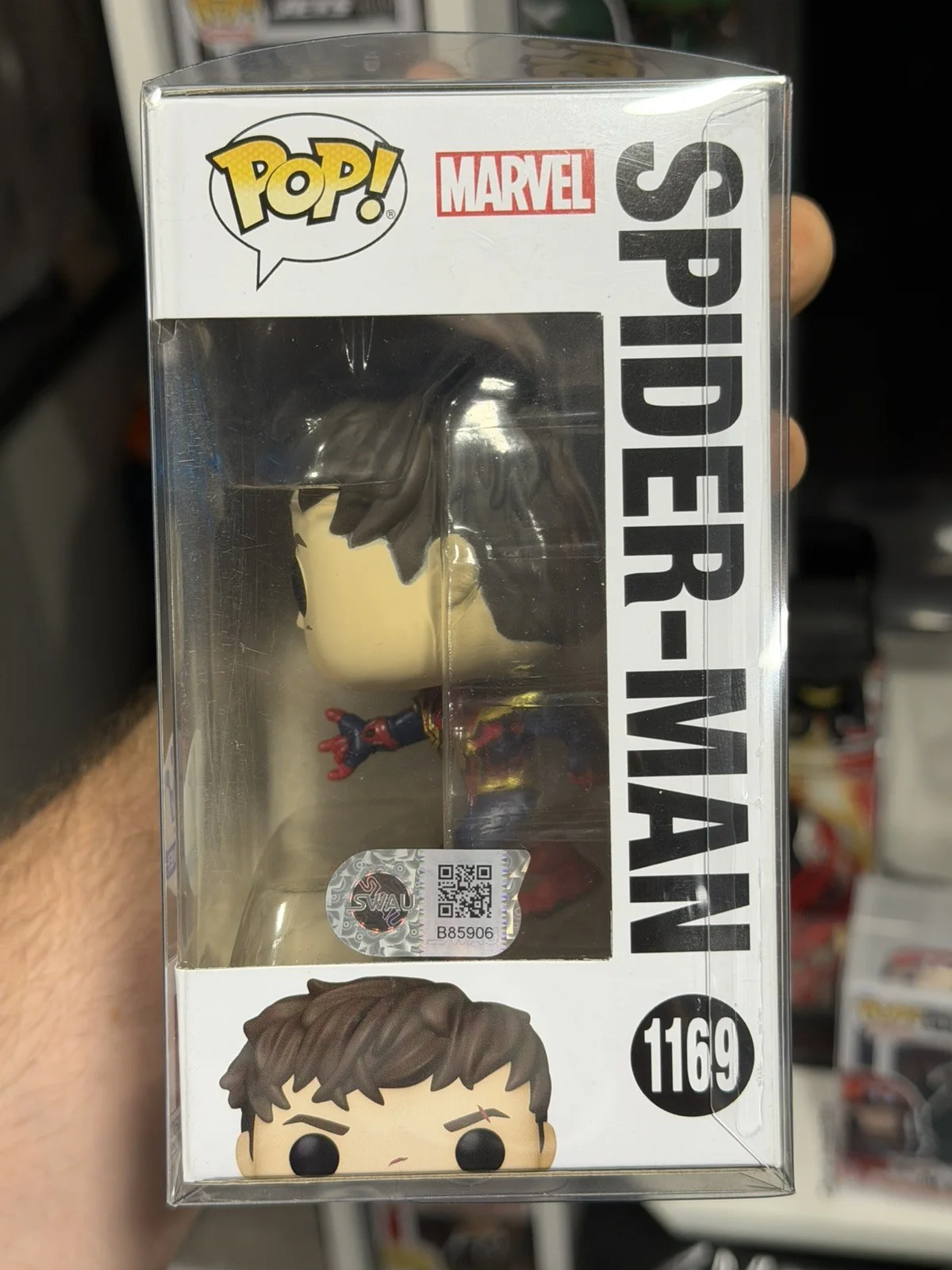 Tom Holland — Tom Holland Signed Spider-Man No Way Home Funko Pop 1169 SWAU COA Marvel, image 2