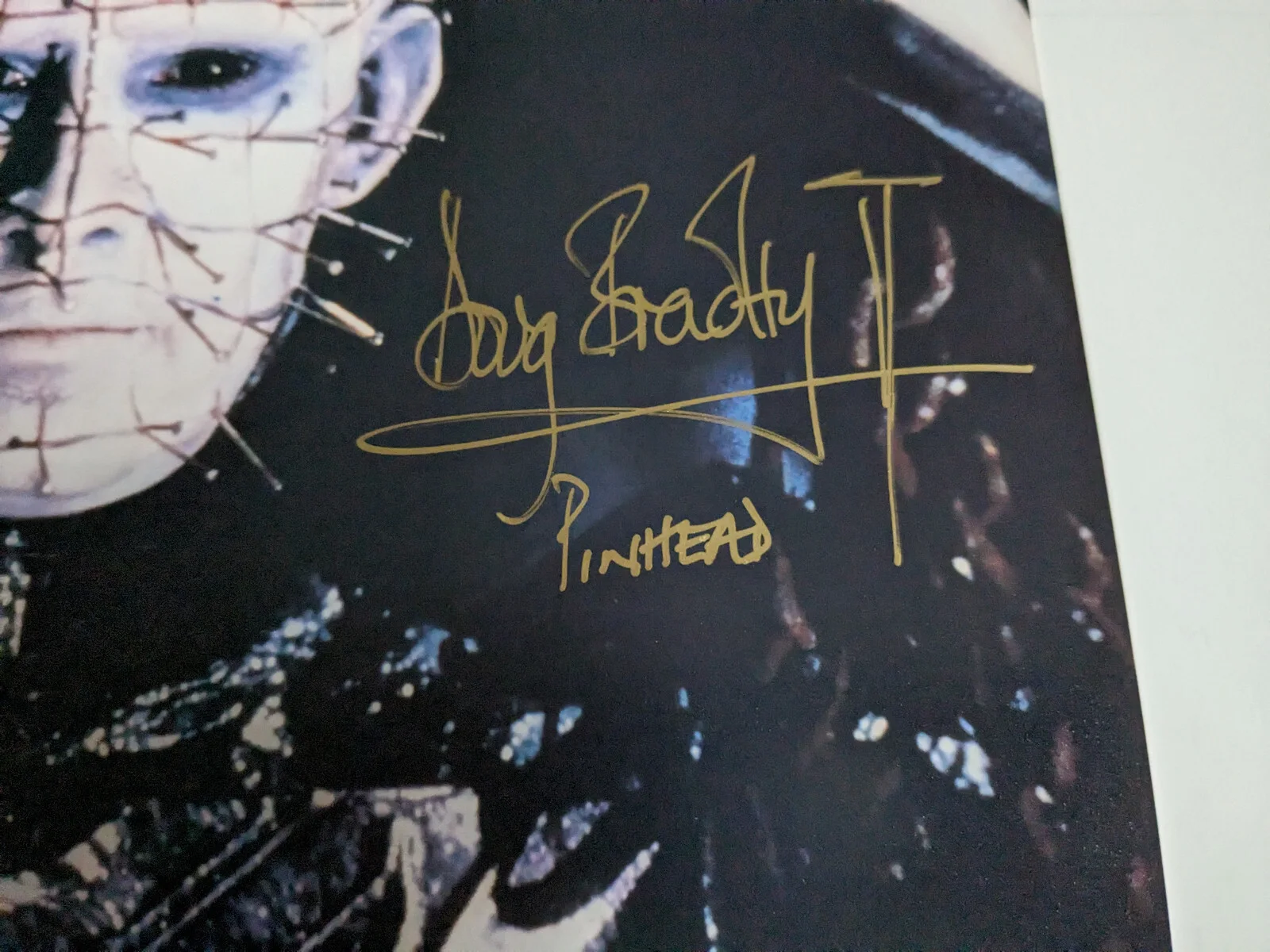 Doug Bradley — DOUG BRADLEY Signed Hellraiser Pinhead 8x10 Photo Horror Autograph JSA COA Yg, image 2