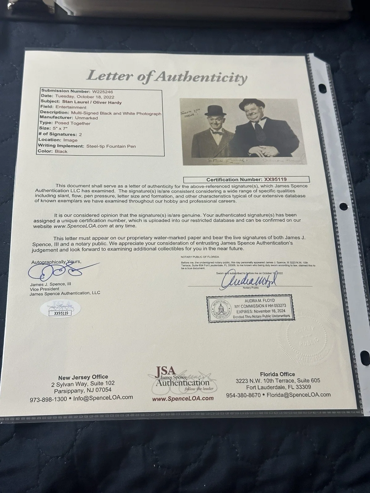 Laurel, Hardy — Original Vintage Signed/ Autographed Stan Laurel And Oliver Hardy Photograph, image 2