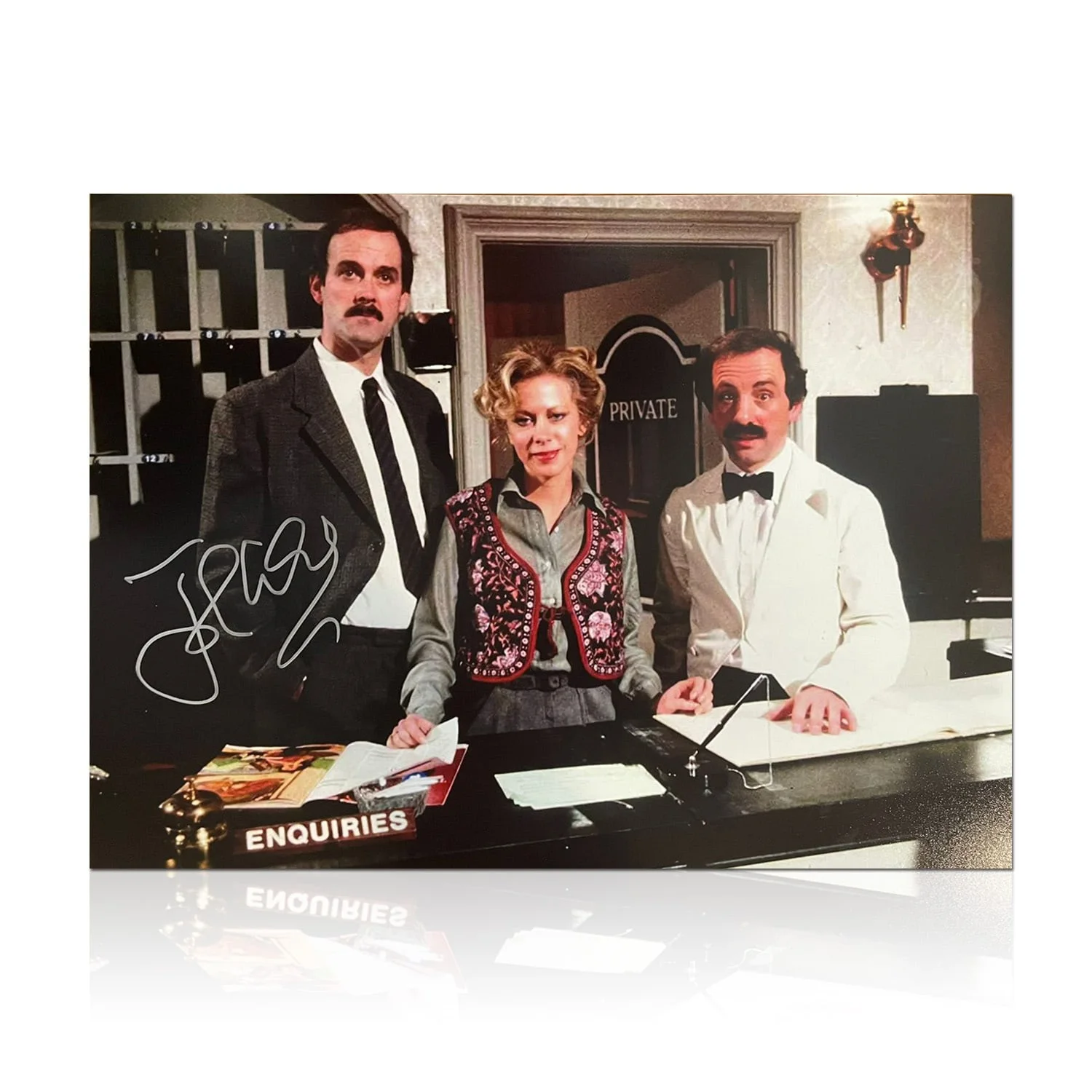 John Cleese — John Cleese Signed Fawlty Towers Photo
