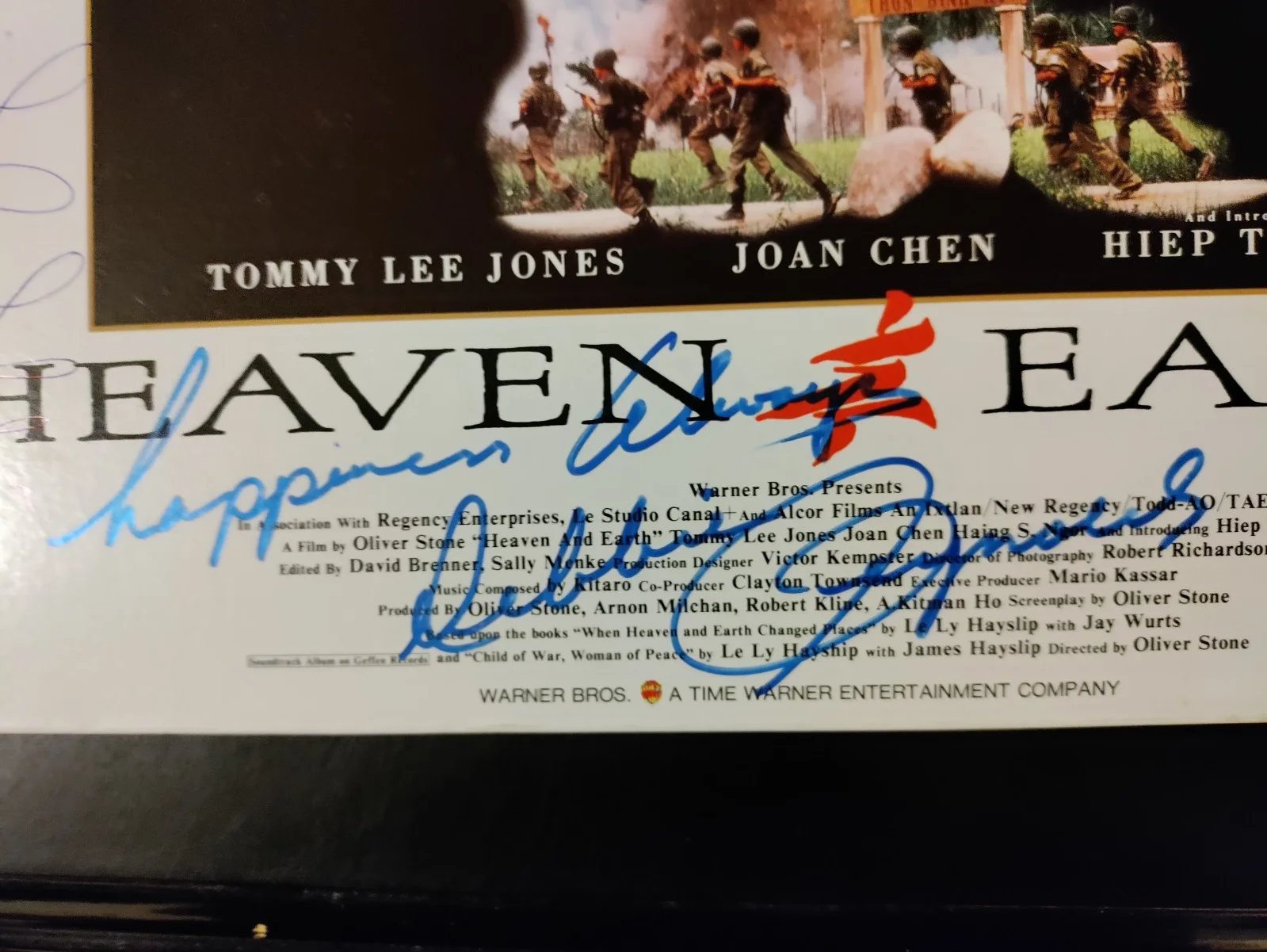 Oliver Stone, Tommy Lee Jones — Heaven and Earth 1993 2-Laserdisc Set SIGNED Oliver Stone Tommy Lee Jones MORE, изображение 5