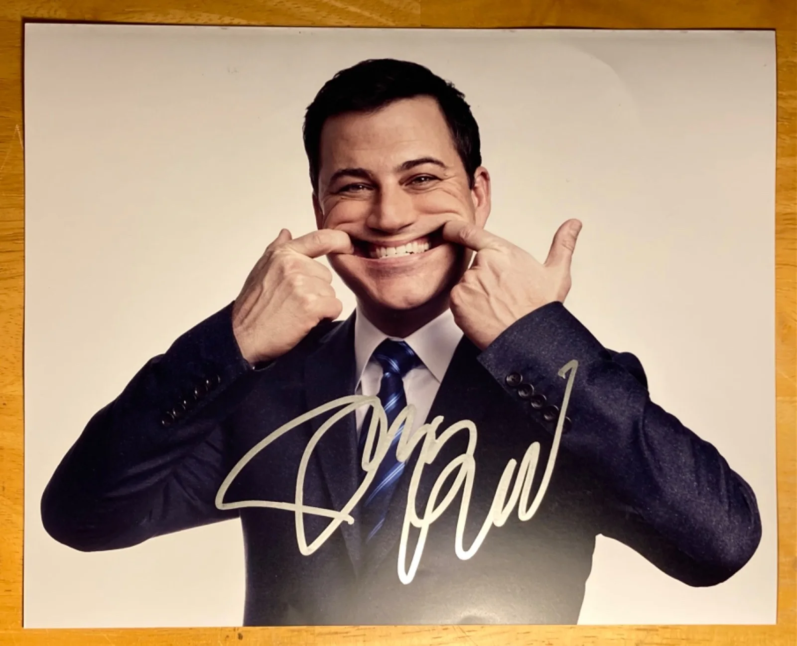 Hand SIGNED Jimmy Kimmel 10x8 Photo LIVE Late Night TV Host, image 2