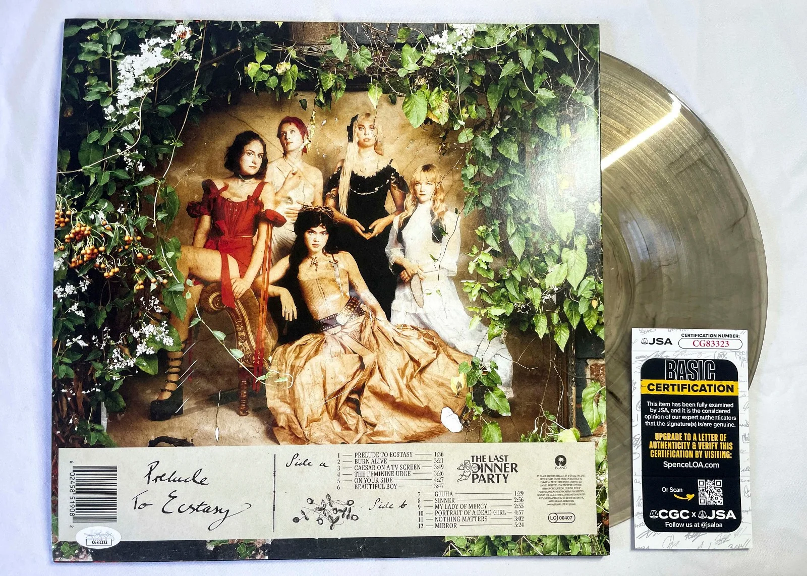 The Last Dinner Party x5 Band Signed PRELUDE TO ECSTACY Marble Vinyl Album JSA, изображение 5