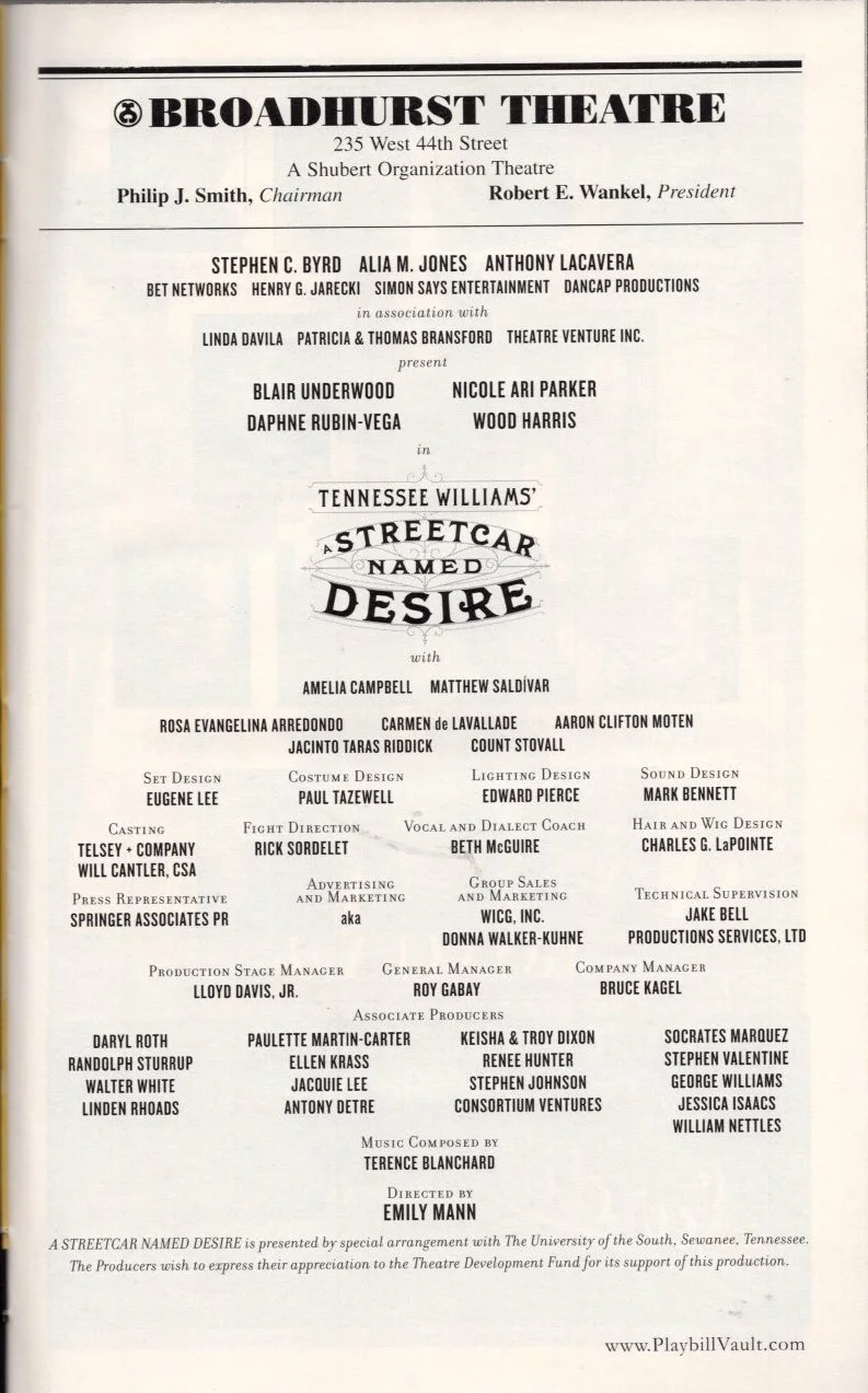 Cast — Tennessee Williams' A Streetcar Named Desire Signed Autographed Cast Playbill, изображение 2