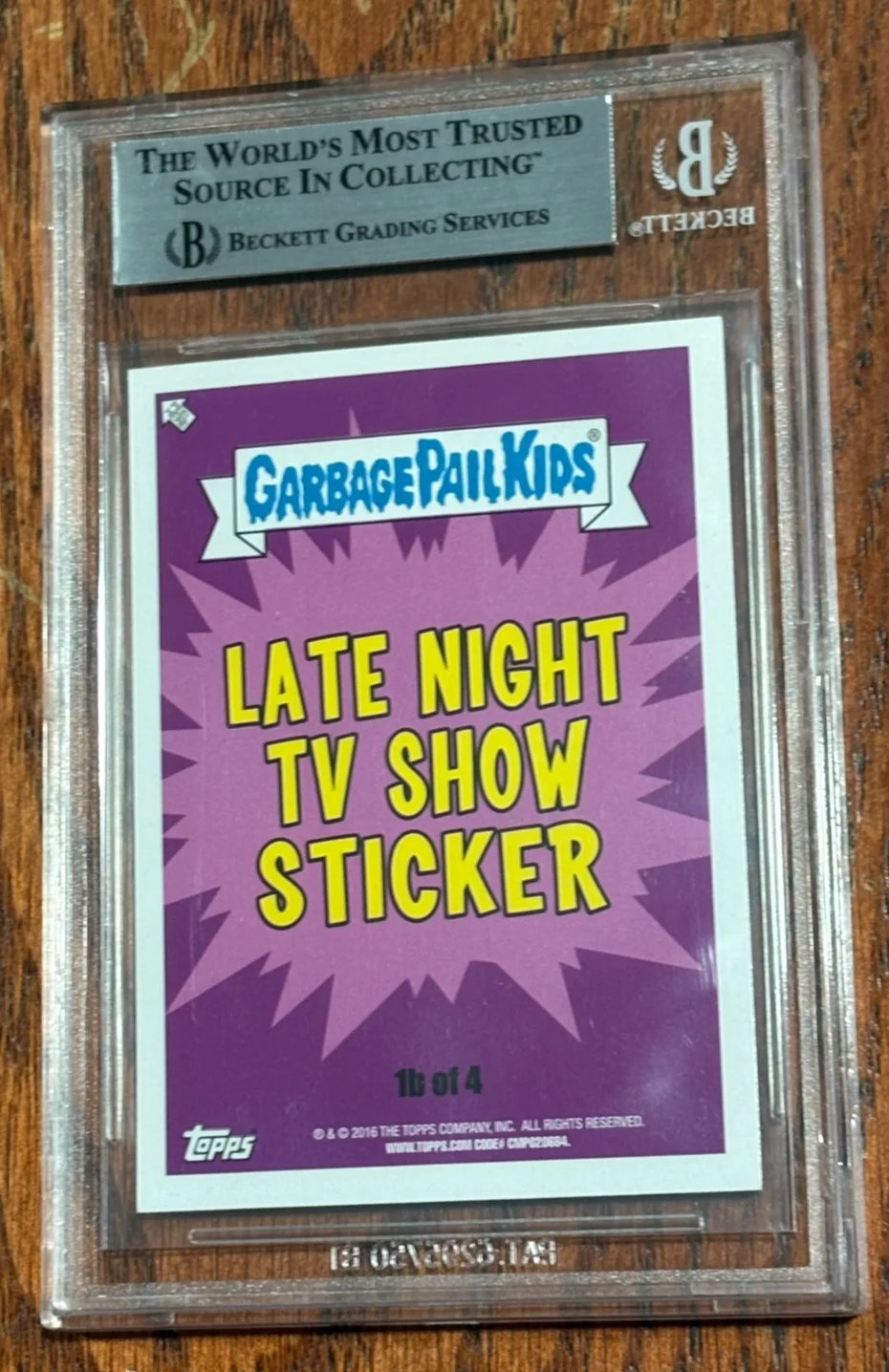 JAY LENO — BECKETT BAS AUTHENTIC JAY LENO AUTO AUTOGRAPH GARBAGE PAIL KIDS TONIGHT JOE, image 2