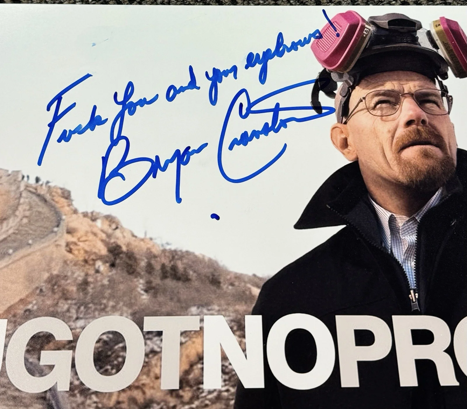 Bryan Cranston — Bryan Cranston Signed 12x18 Breaking Bad Photo Rare Funny Inscription PSA/DNA, image 2