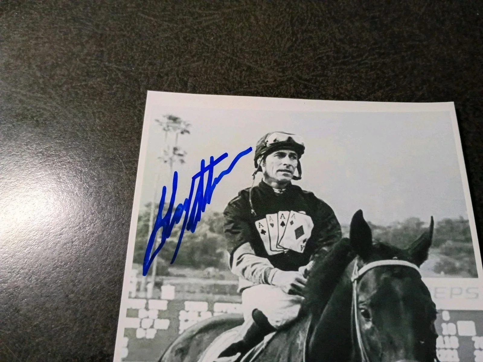 GARY STEVENS — GARY STEVENS Hand Signed Autograph Photo -3X KY DERBY WINNER -HORSE JOCKEY, изображение 2