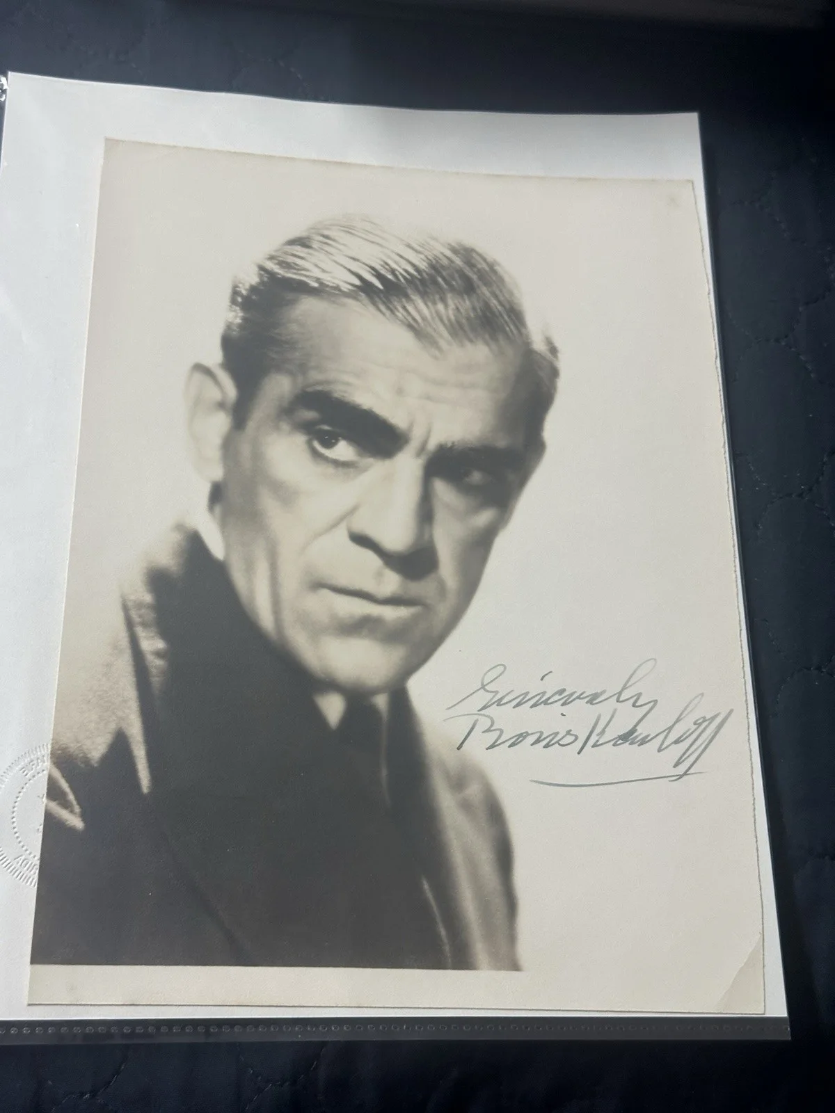 Boris Karloff — Boris Karloff Signed Vintage 8x10 Sepia Photo JSA LOA Autograph Frankenstein