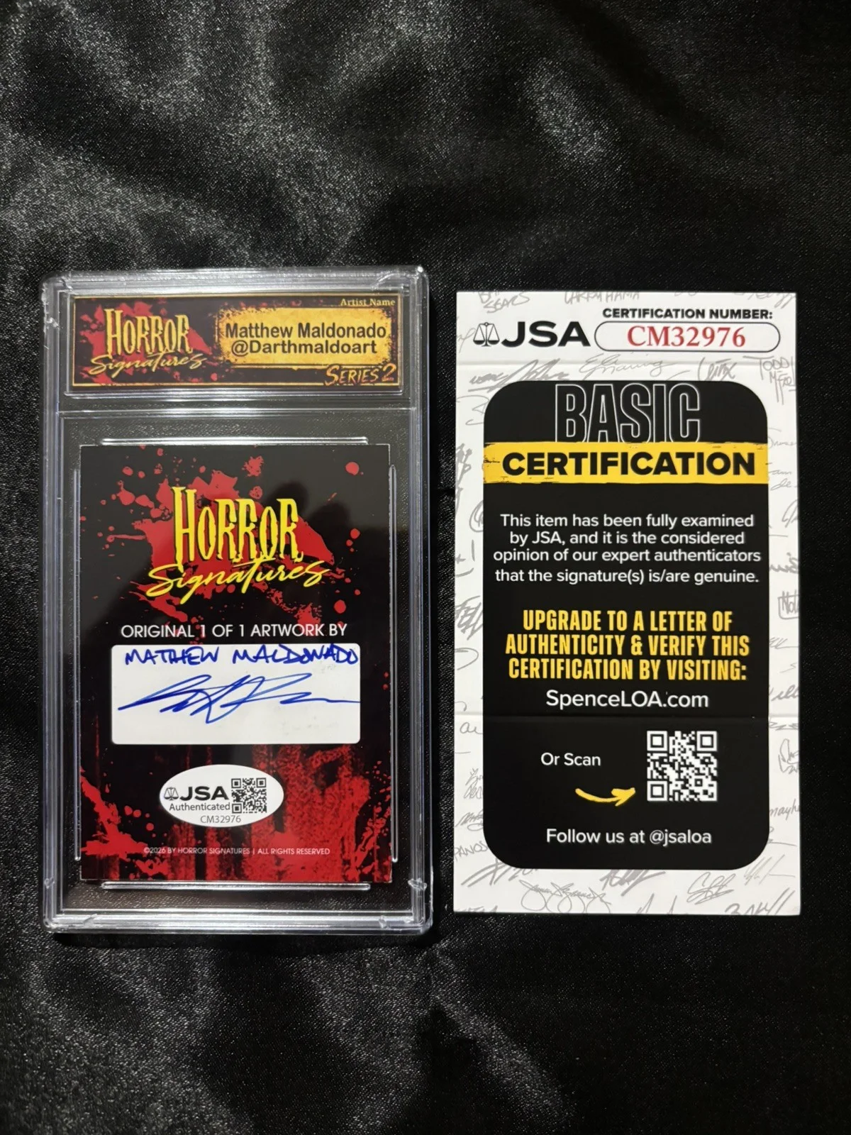 Horror Signatures Linda Blair & Dietz Signed 1 of 1 Sketch Card JSA Exorcist, изображение 2