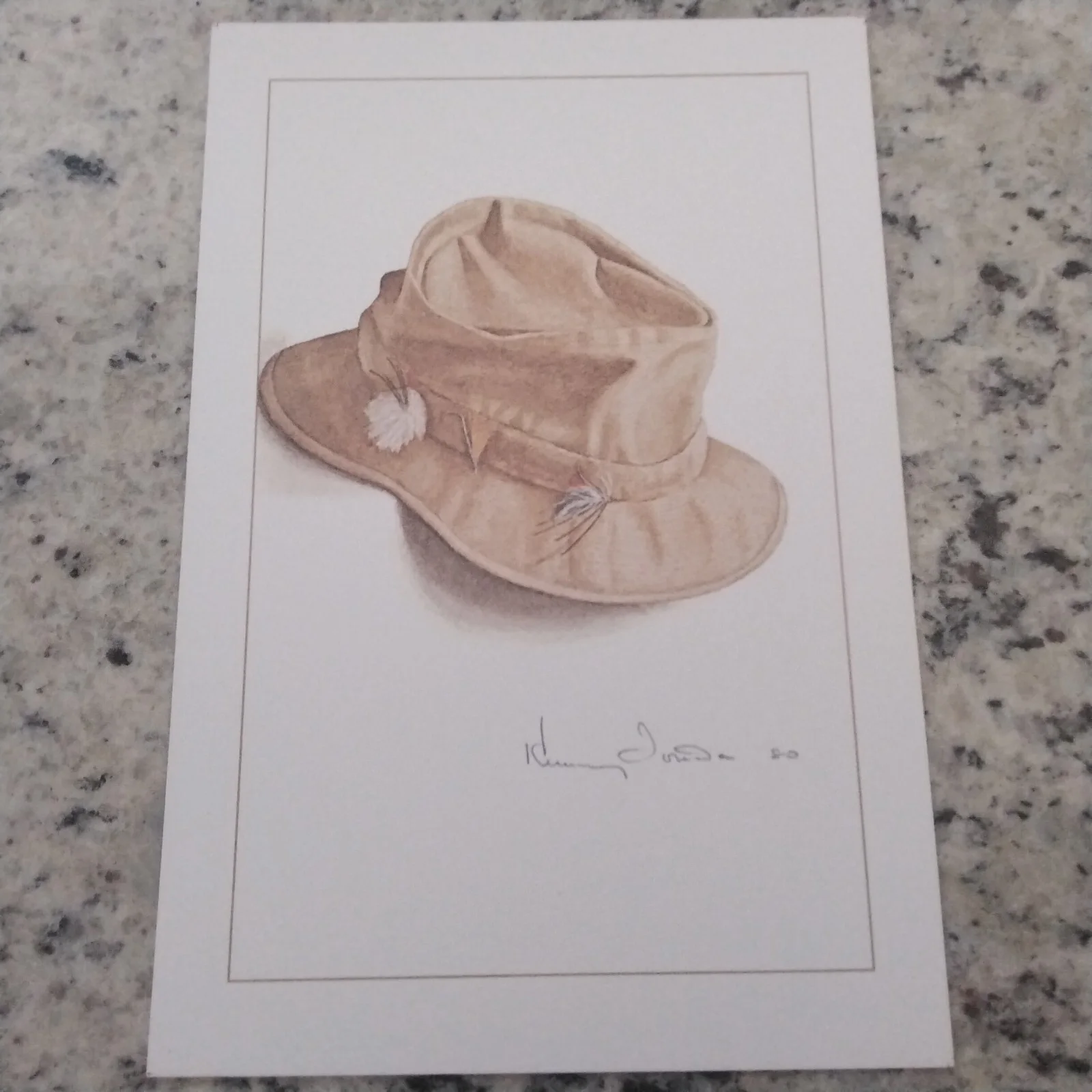 Henry Fonda SIGNED 1980 "Lucky Hat" Drawing Movie Actor On Golden Pond Hepburn, изображение 4