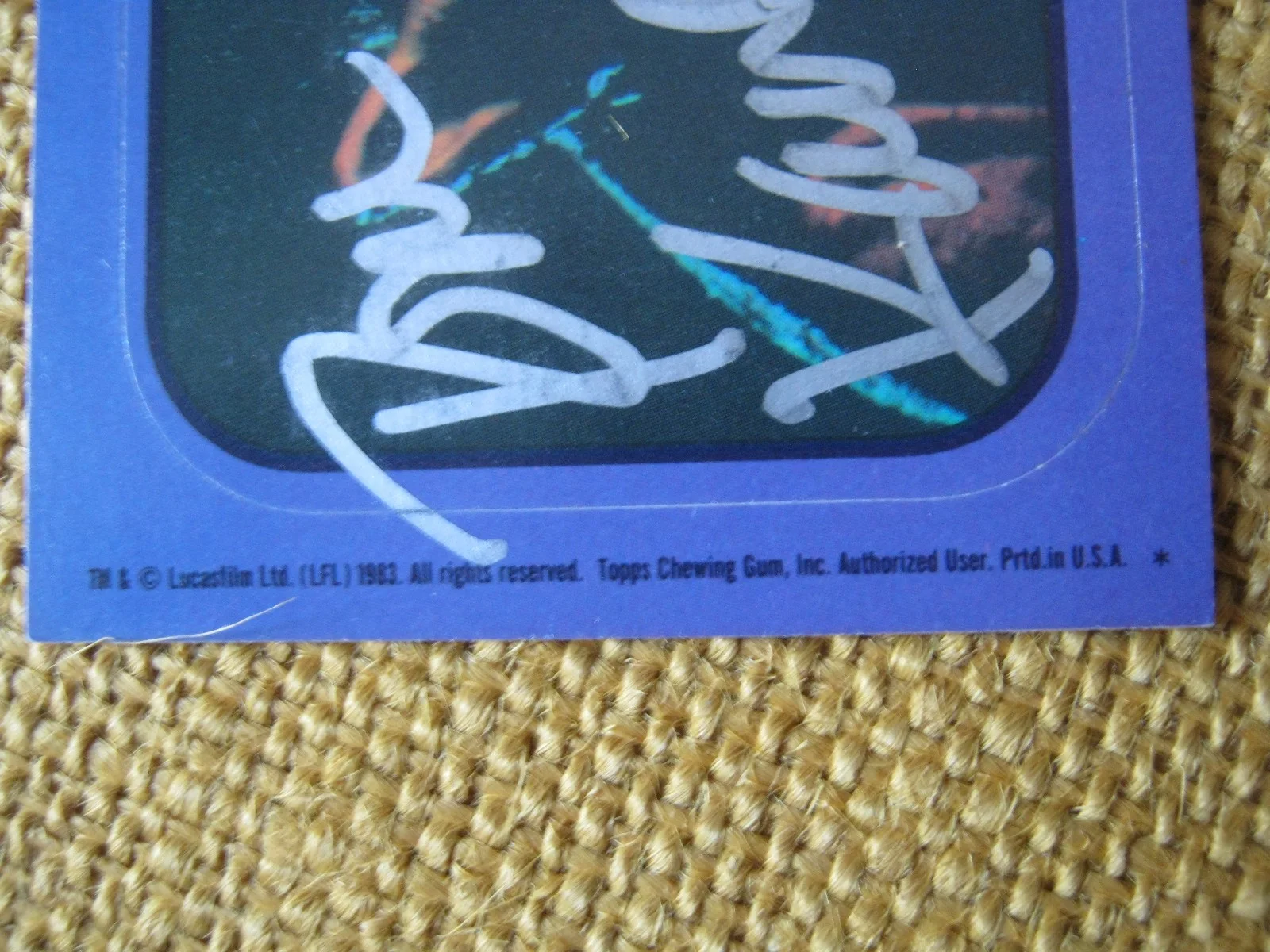 TOM KANE VOICE ACTOR SIGNED AUTOGRAPH YODA STICKER STAR WARS VINTAGE NON SPORTS, изображение 3