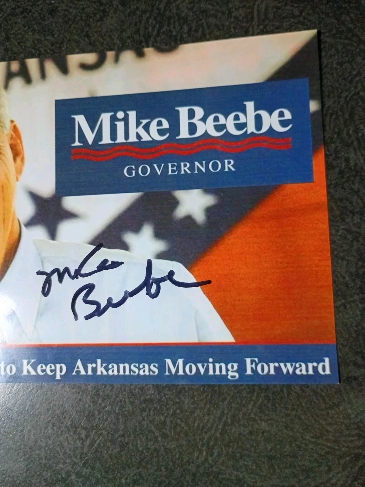 JILLIAN BARBERIE — MIKE BEEBE Hand Signed Autograph 4X6 Photo - 45TH GOVERNOR OF ARKANSAS, image 2