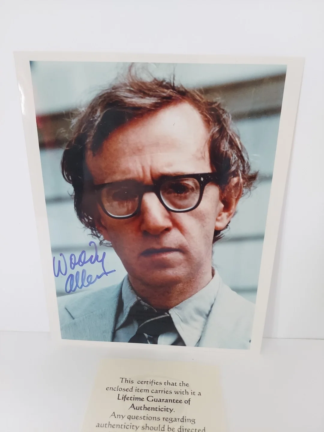 Woody Allen — Woody Allen Autographed 8x10 Photo With (Coa- Showbiz Collectibles)
